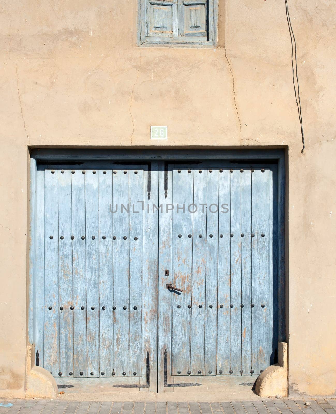 Rustic door in a little village in Spain