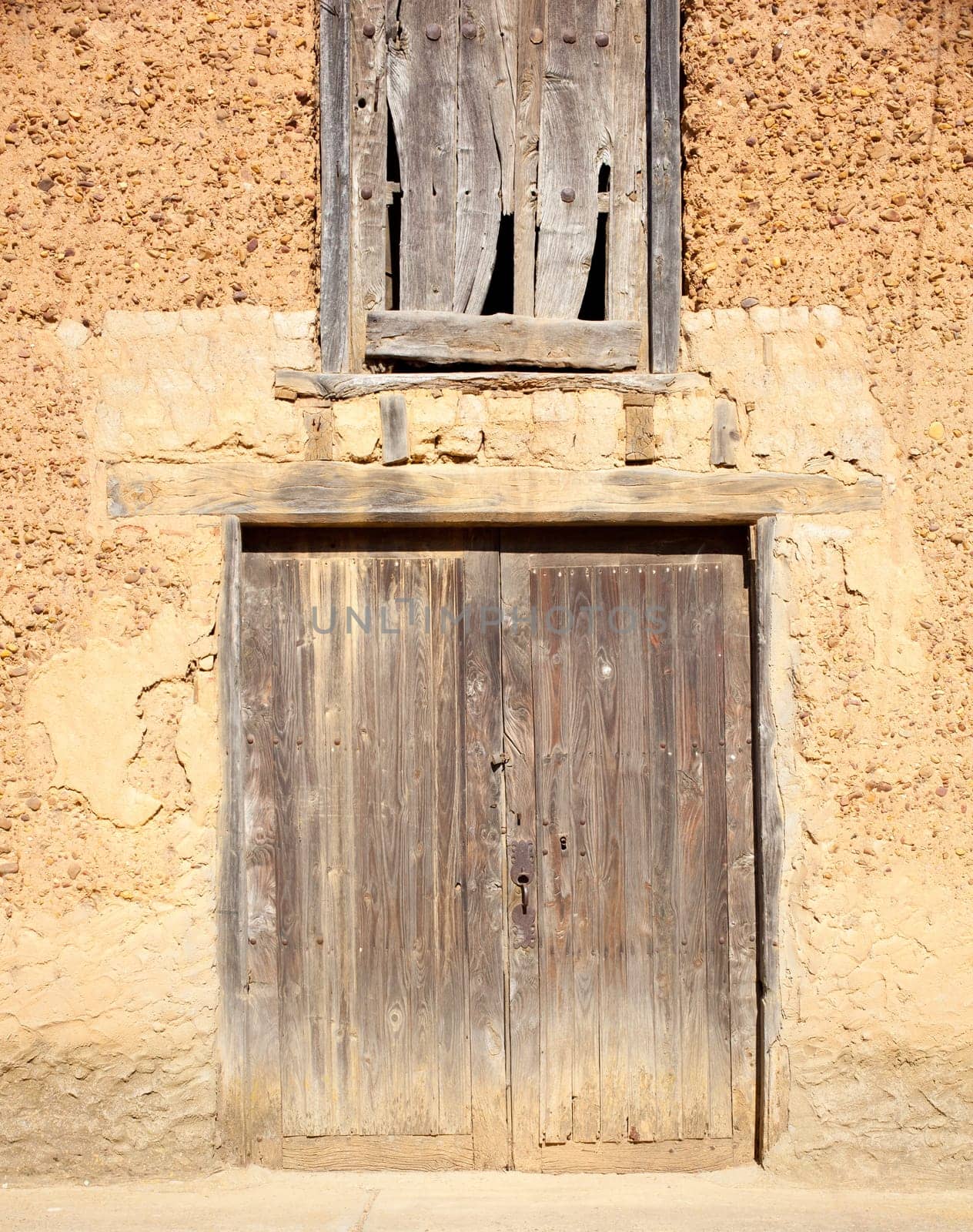 Rustic door in a little village in Spain