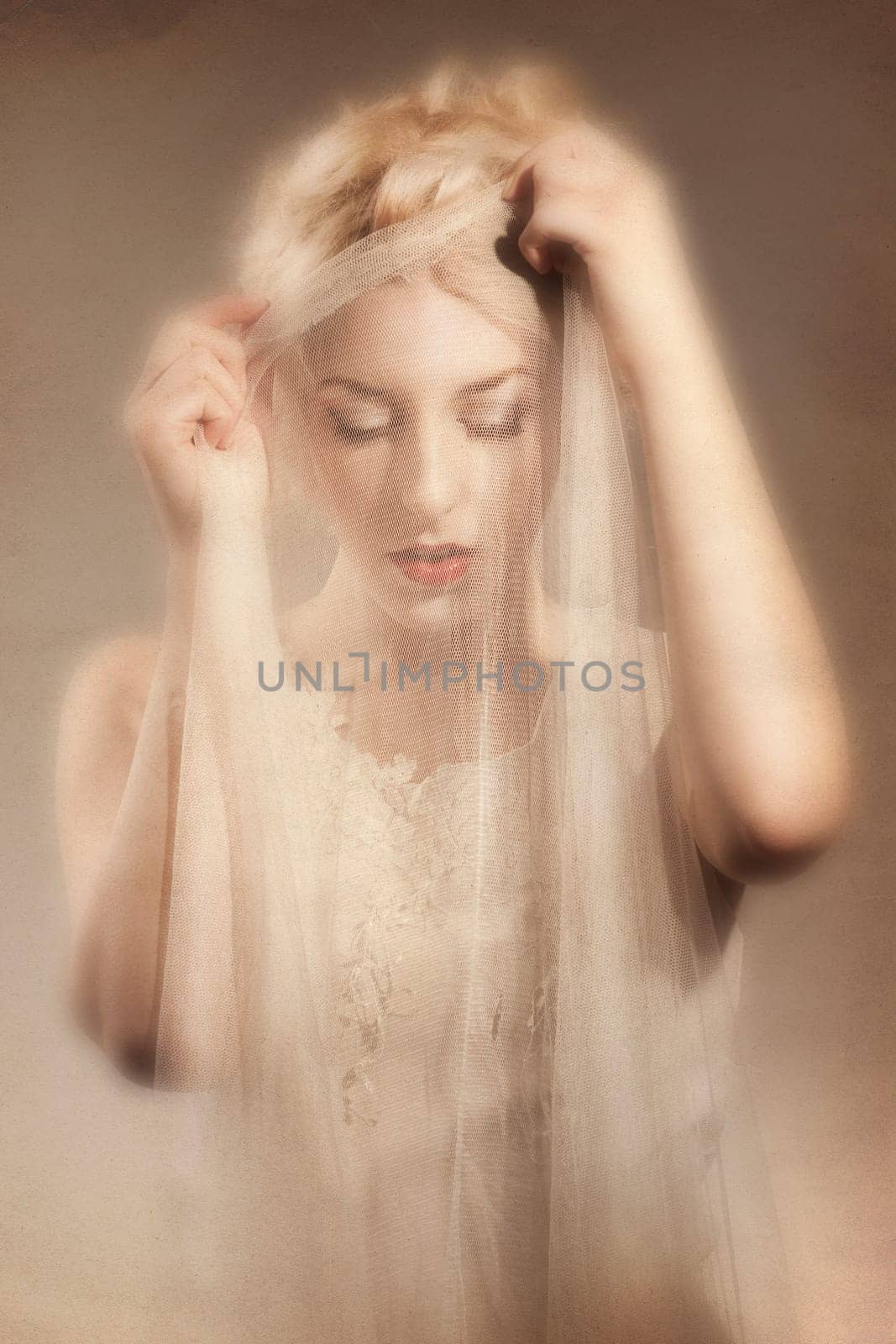 Romantic portrait of a beautiful young woman