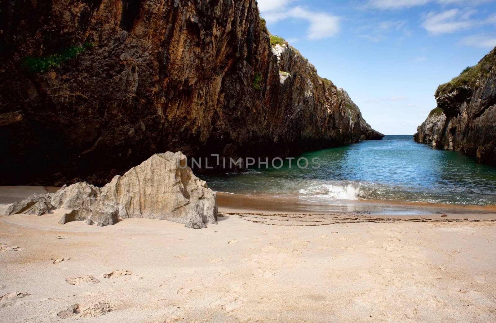Beach of Nueva de Llanes, Asturias, Spain