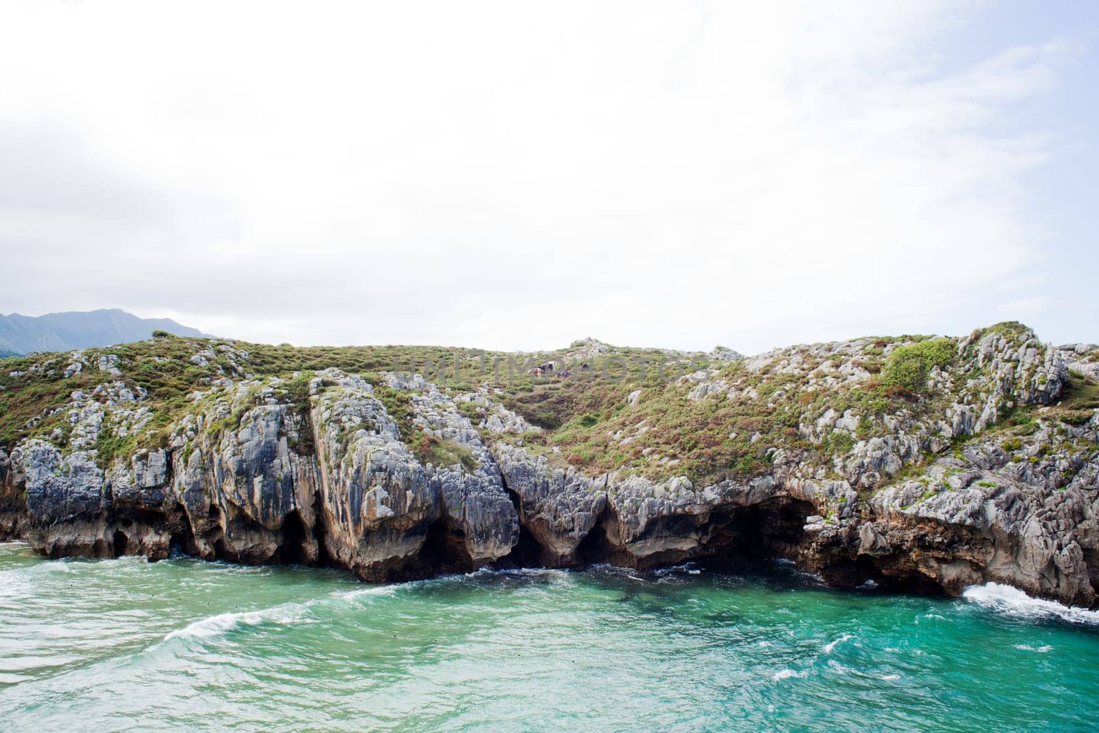 Beach of Cuevas del Mar, Nueva de Llanes - Asturias in Spain