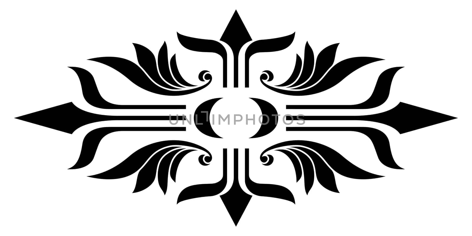 Flora design element. Illustration on white background
