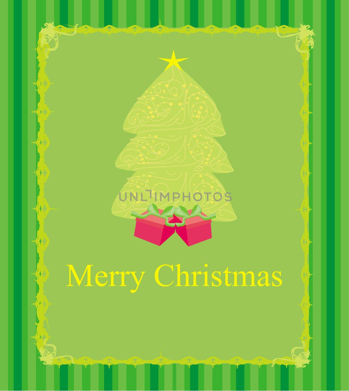 Abstract christmas tree card