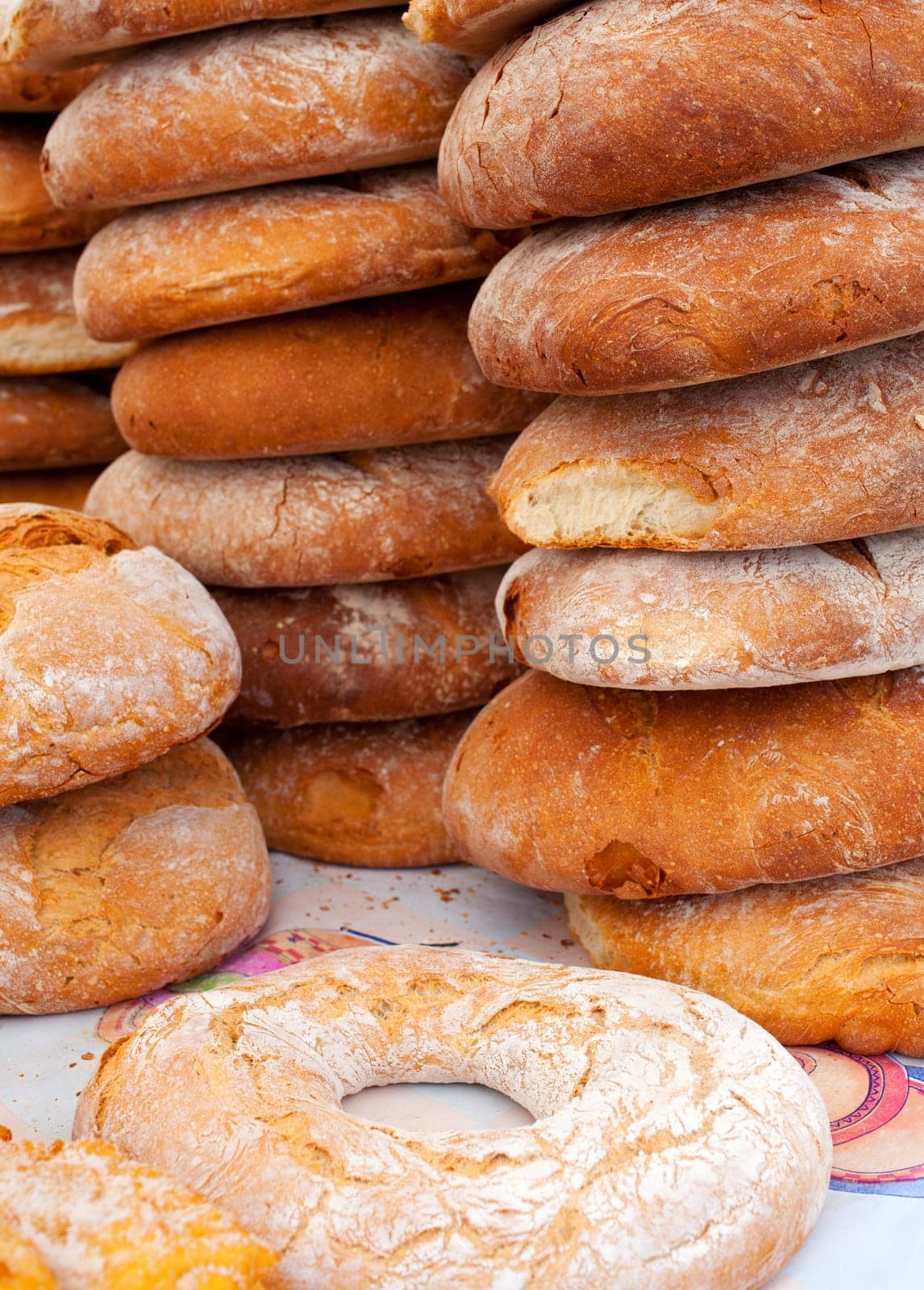 A lot of delicious breads