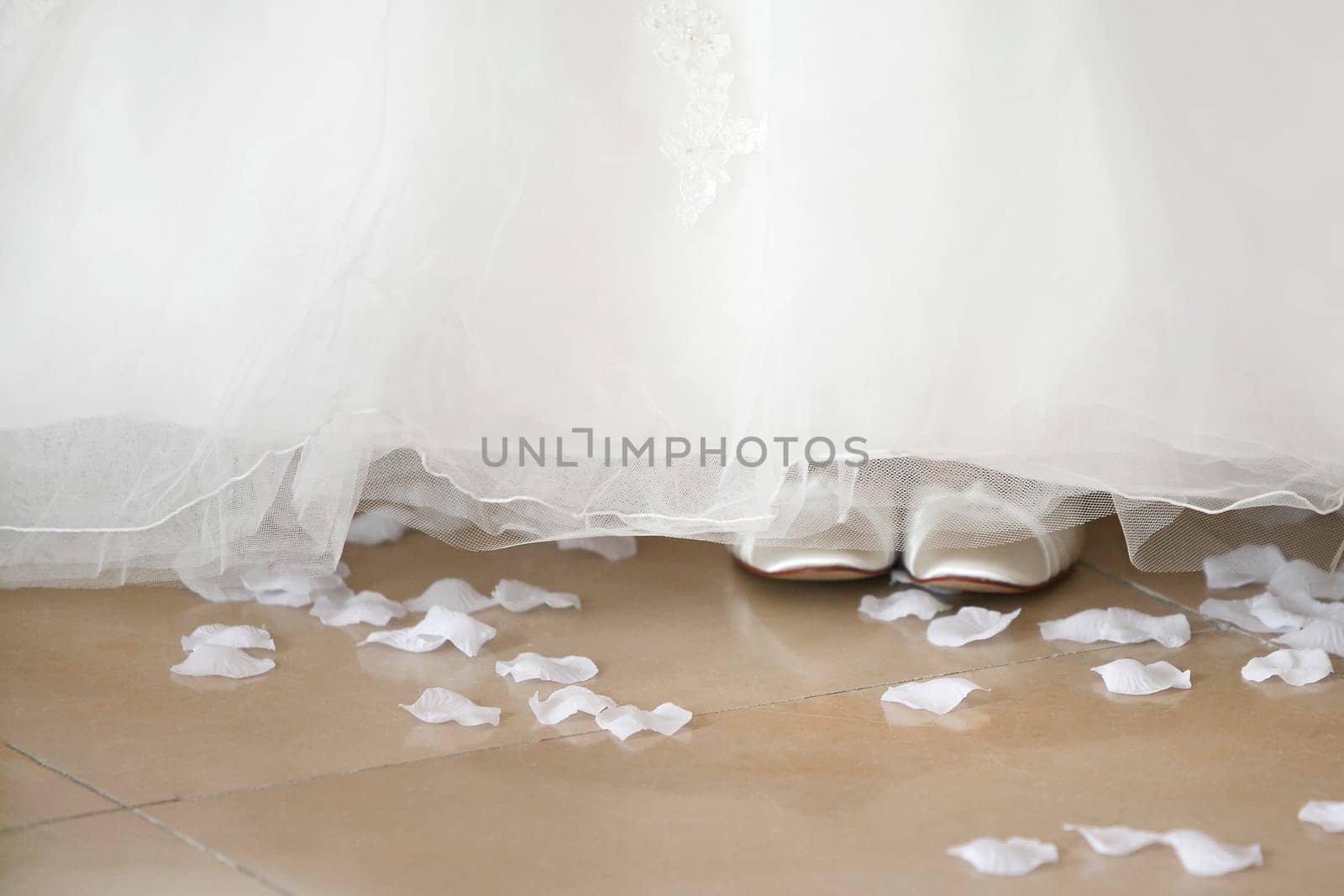 Bridal shoes in white
