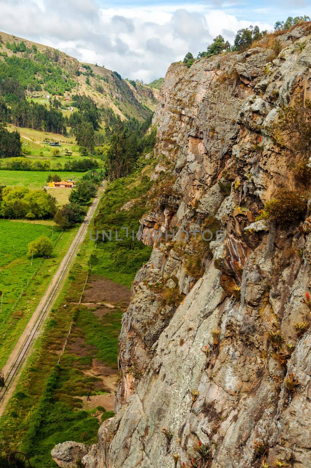 Rock climbing cliff near Suesca, Colombia