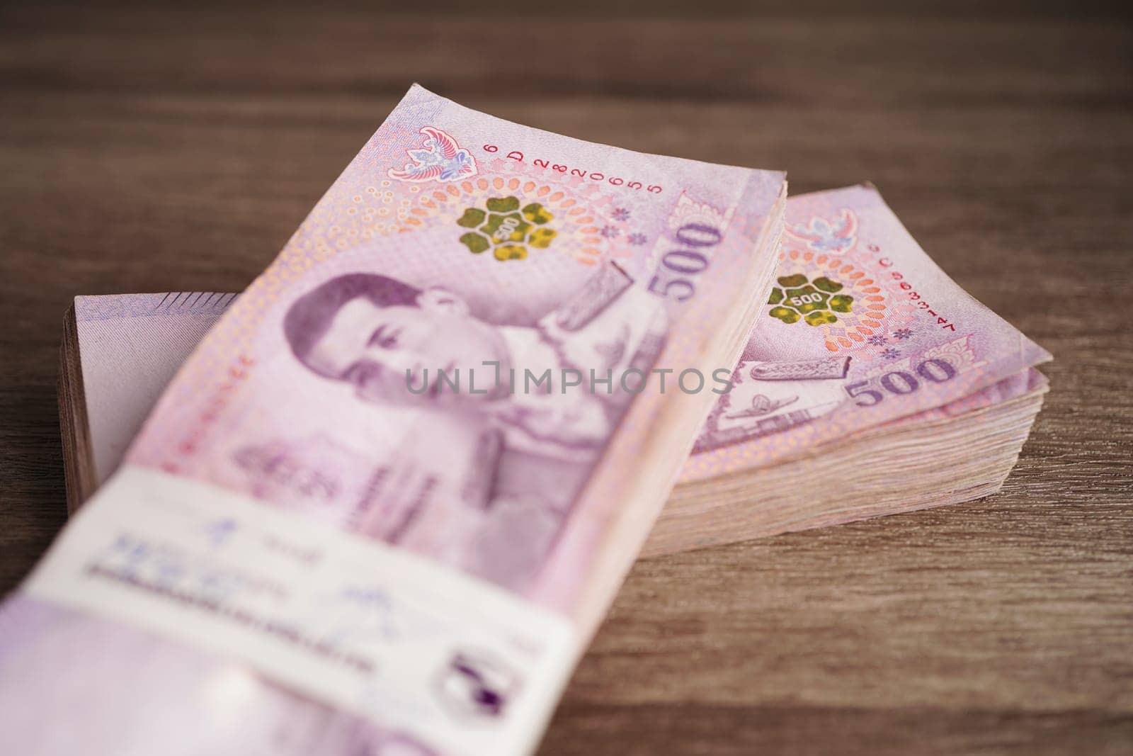 Thai baht banknote money, investment economy, accounting business and banking. by sweettomato