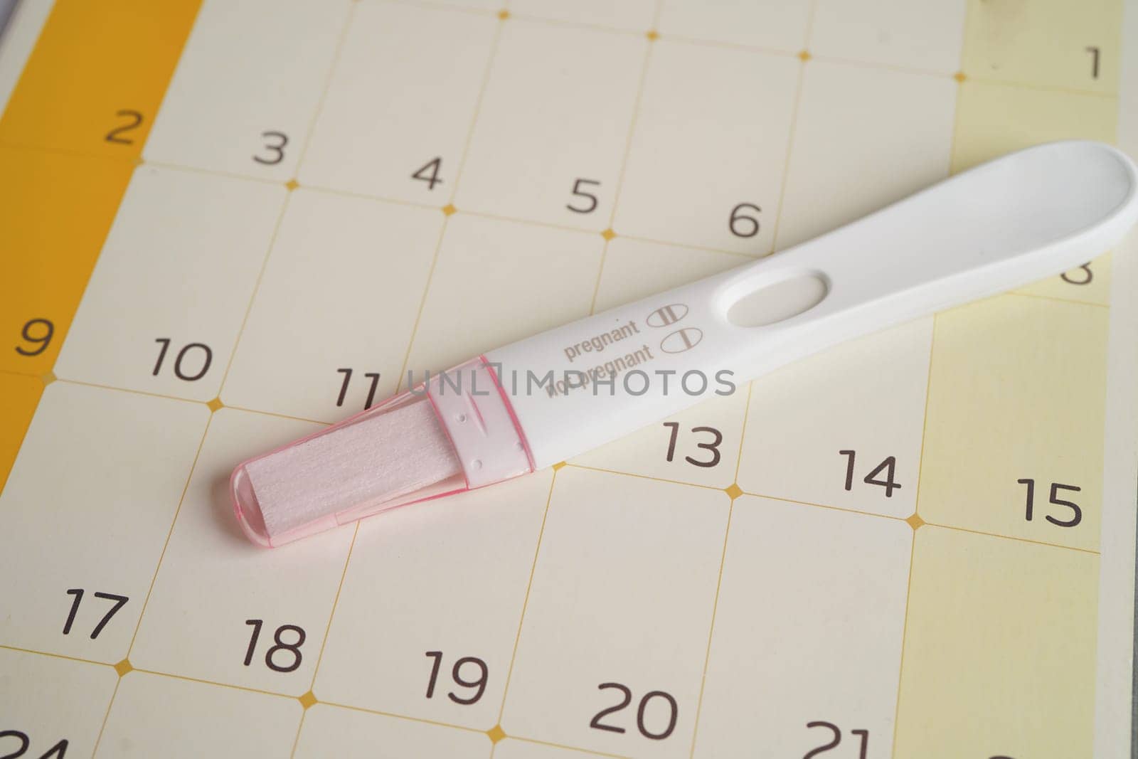 Pregnancy test for female of ovulation day, fetus, maternity, childbirth, birth control.