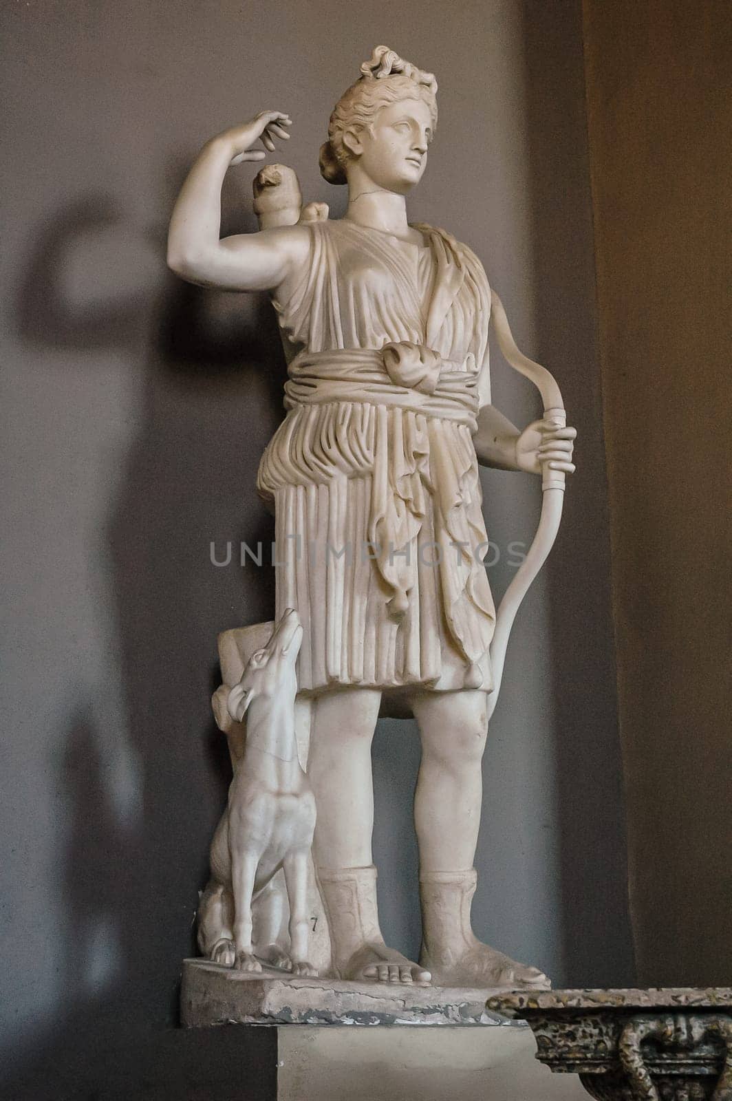 Vatican City, Italy, August 21, 2008: Statue of the goddess Diana. Pio Clementino Museum
