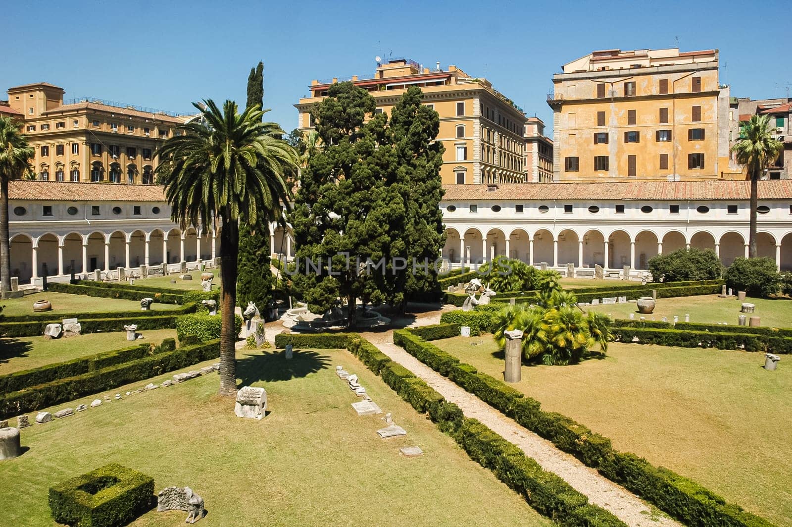 Rome, Italy, August 22, 2008: Baths of Diocletian. Museum