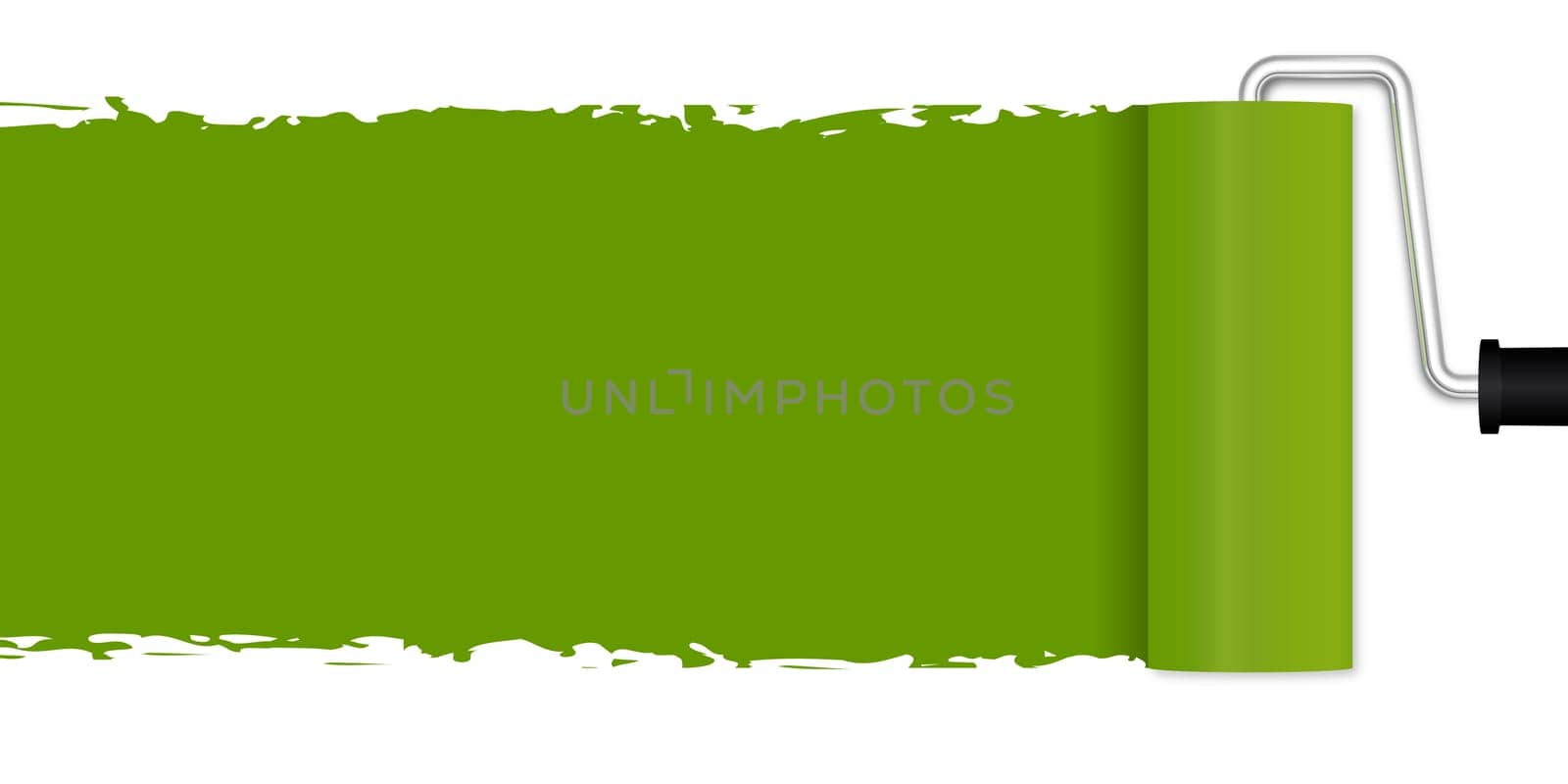 Repaint with paint roller - green