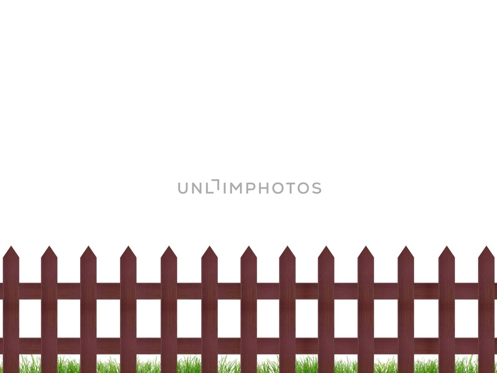 A close up shot of a wooden picket fence