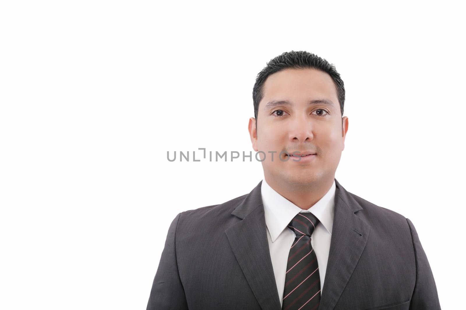 young business man portrait isolated on white