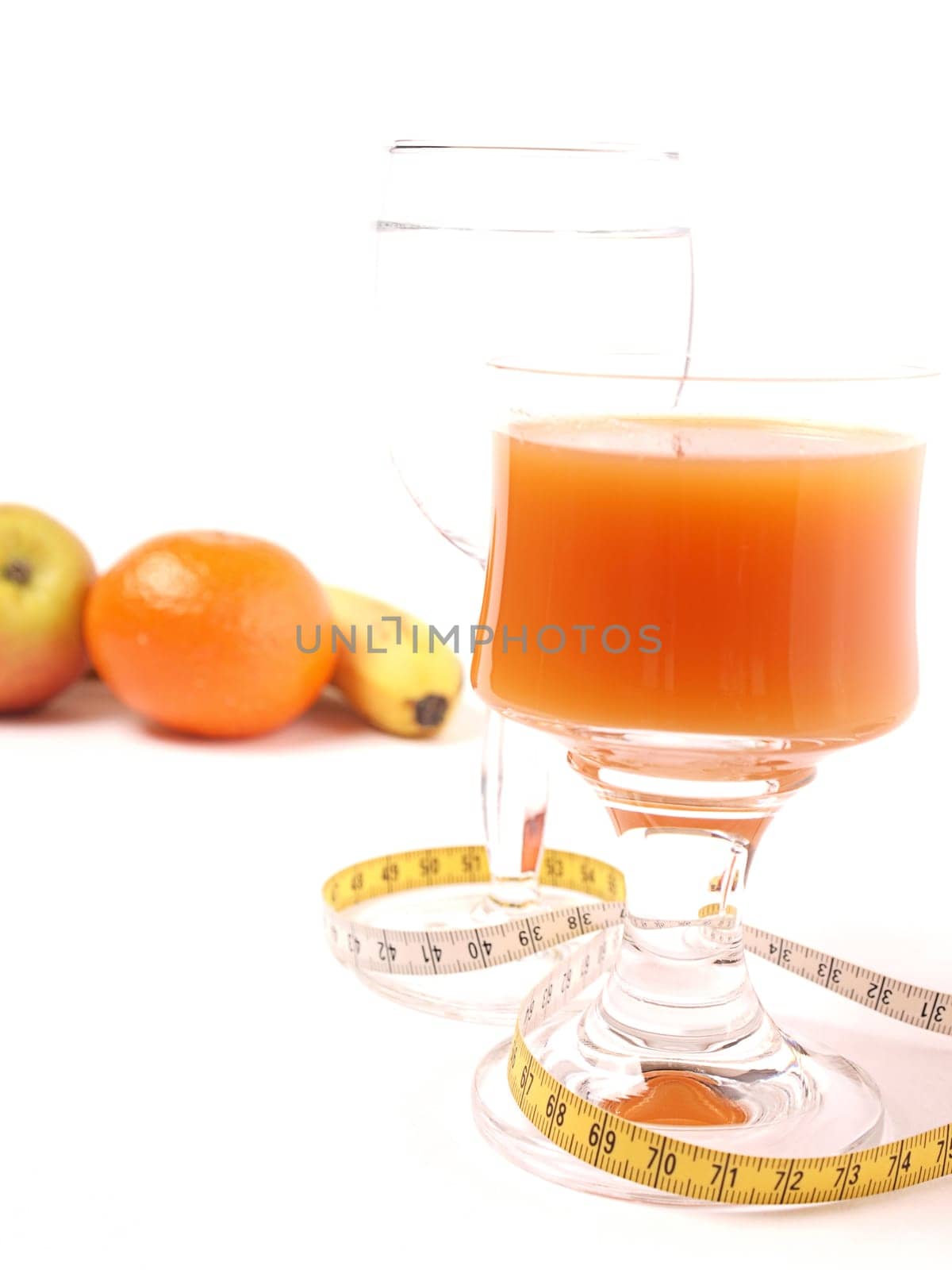 Orange Juice with a glass of water