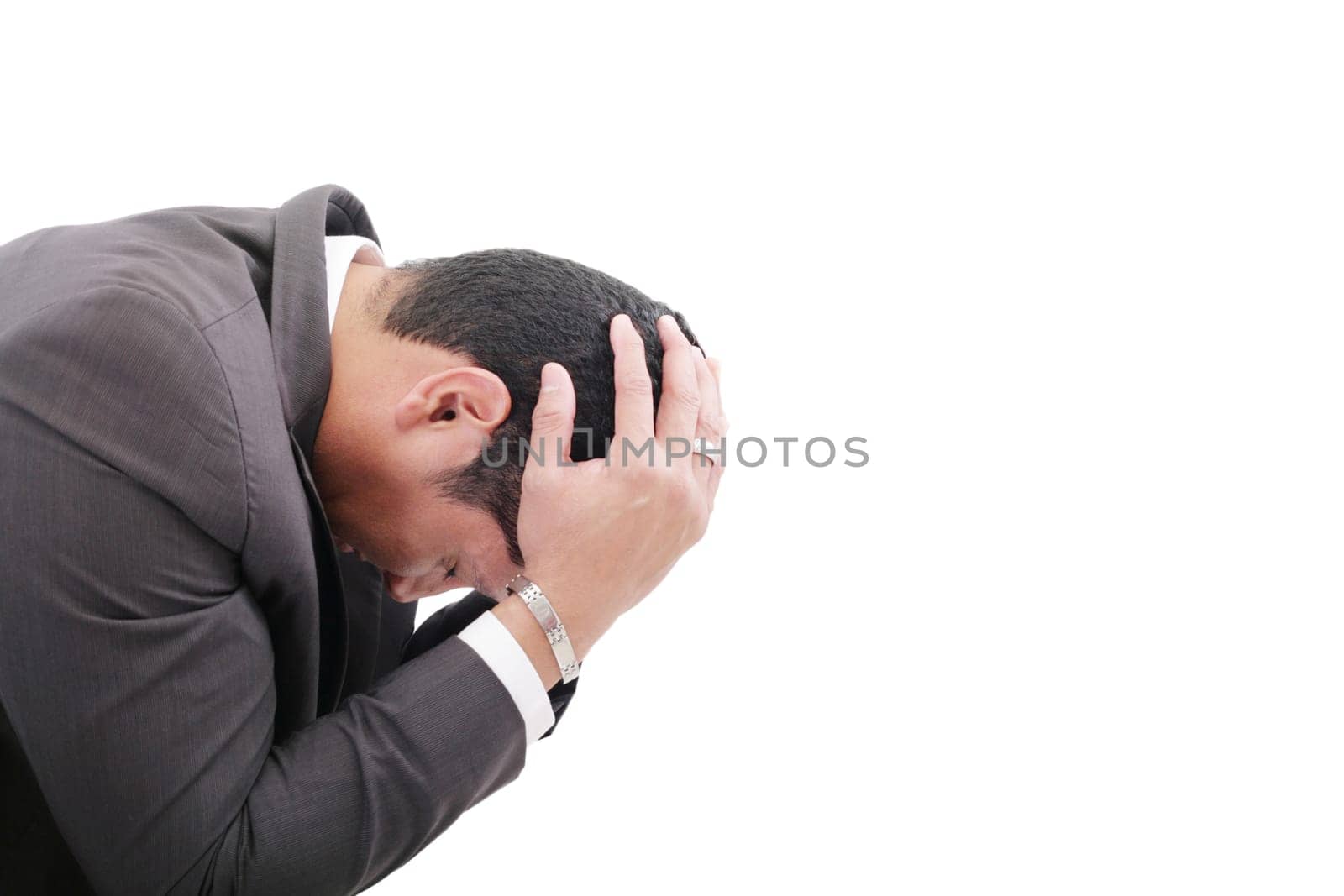 Depressed business man