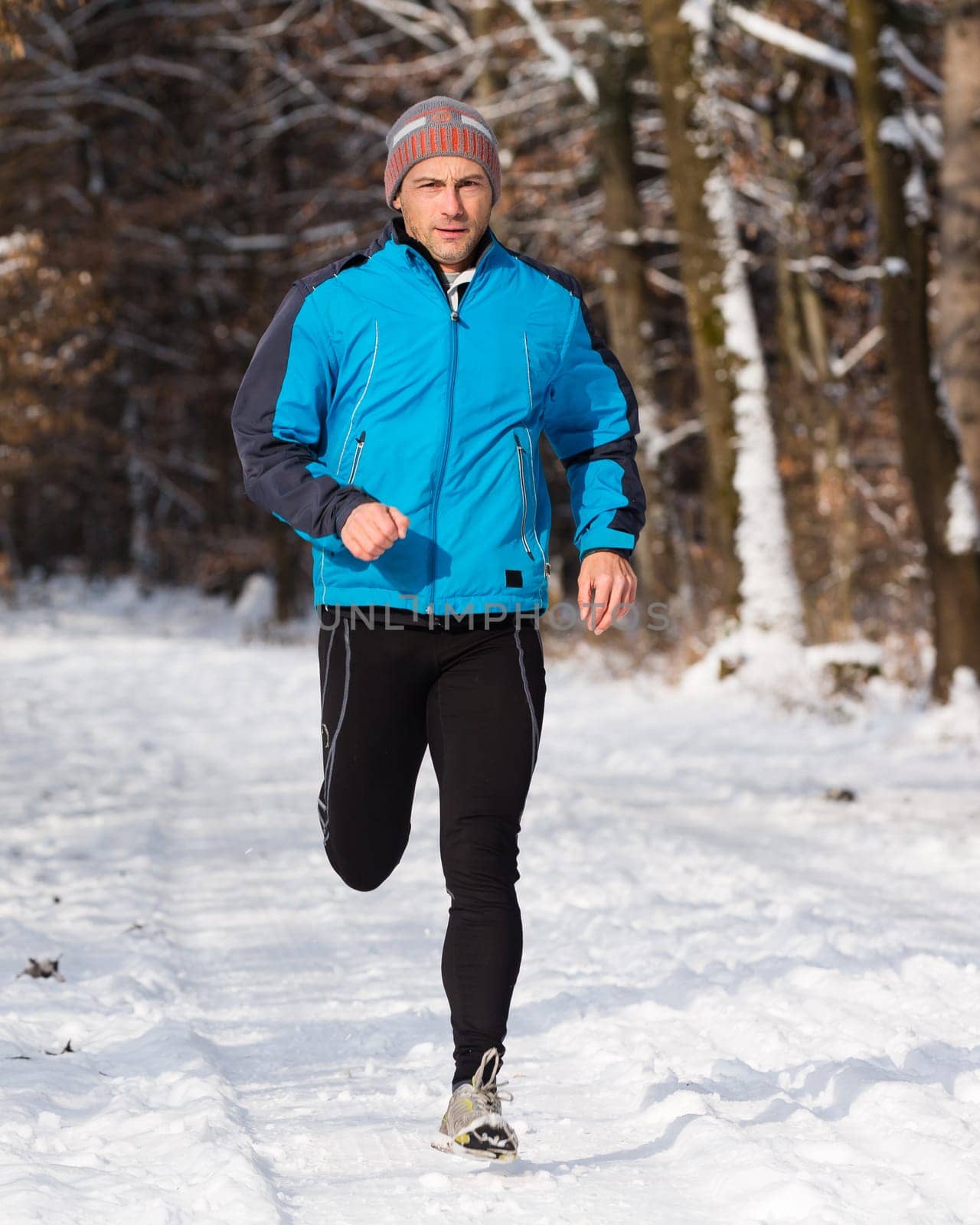 Joggers in winter