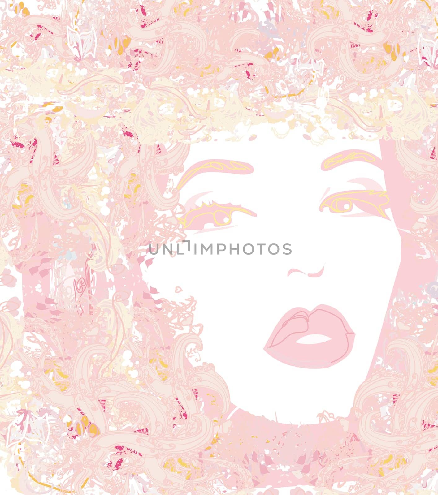 Abstract Beautiful Woman Portrait