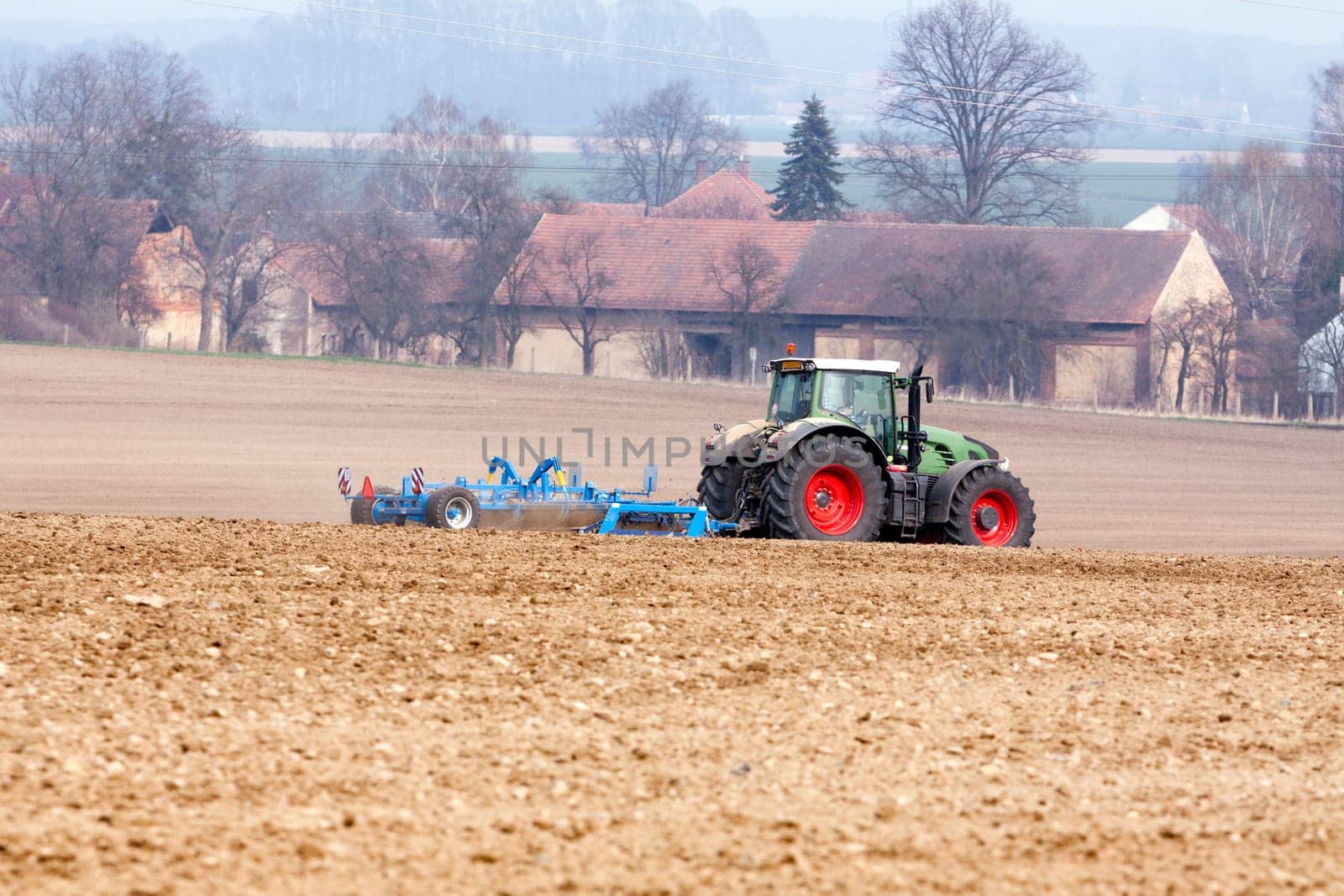 tractor at work on a field