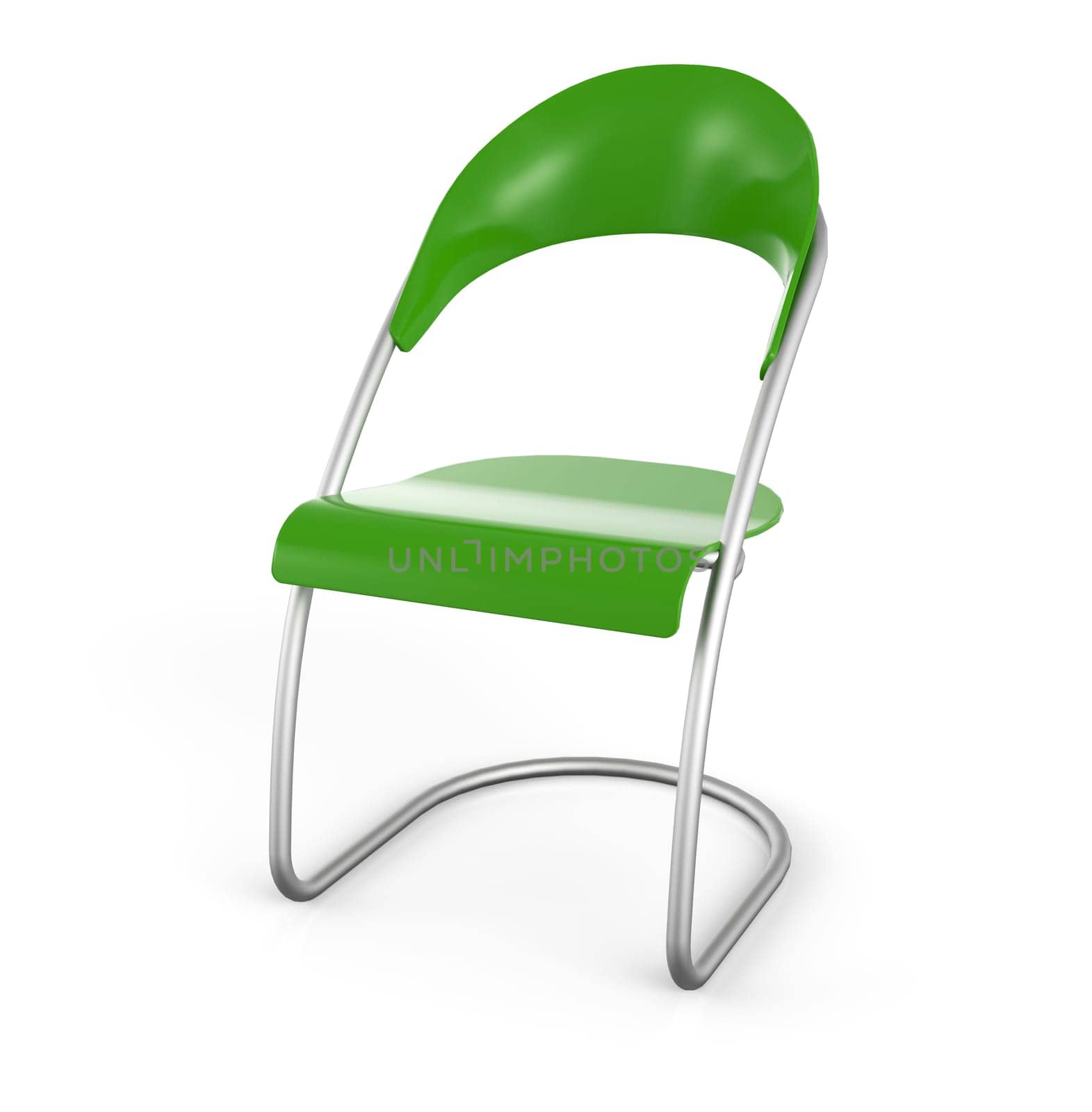 Visitor Chair Green in 3D