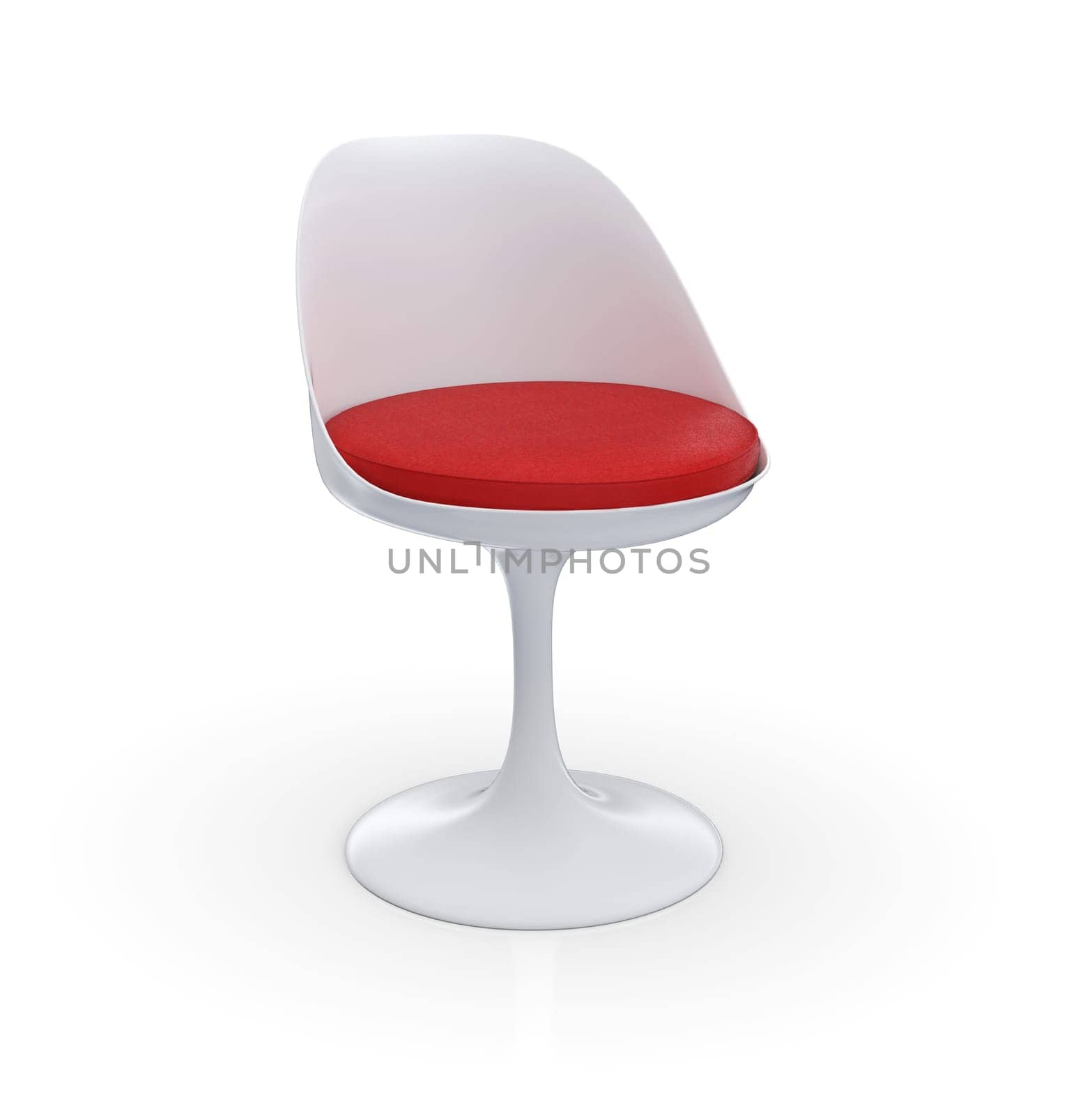 Futuristic Chair - White Red