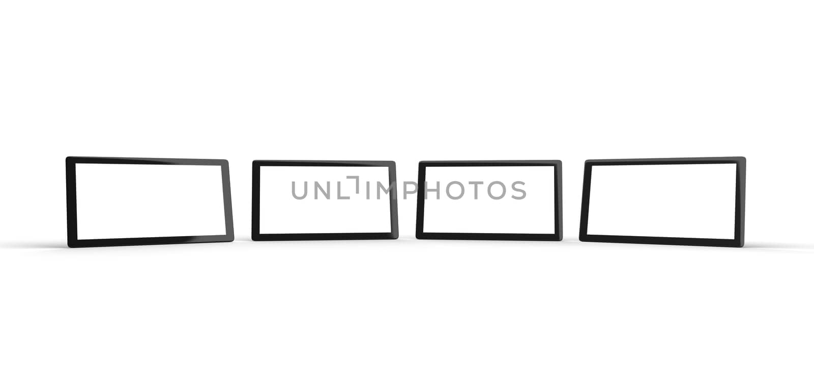 3D Tablet PCs Black with Isolated Display 1