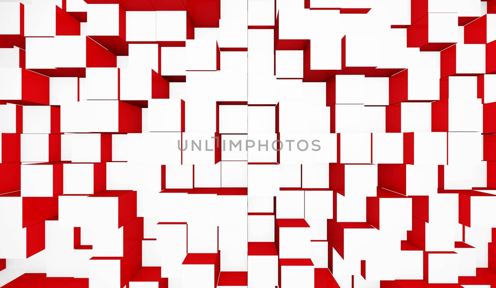 Background - Cube Mix White Red