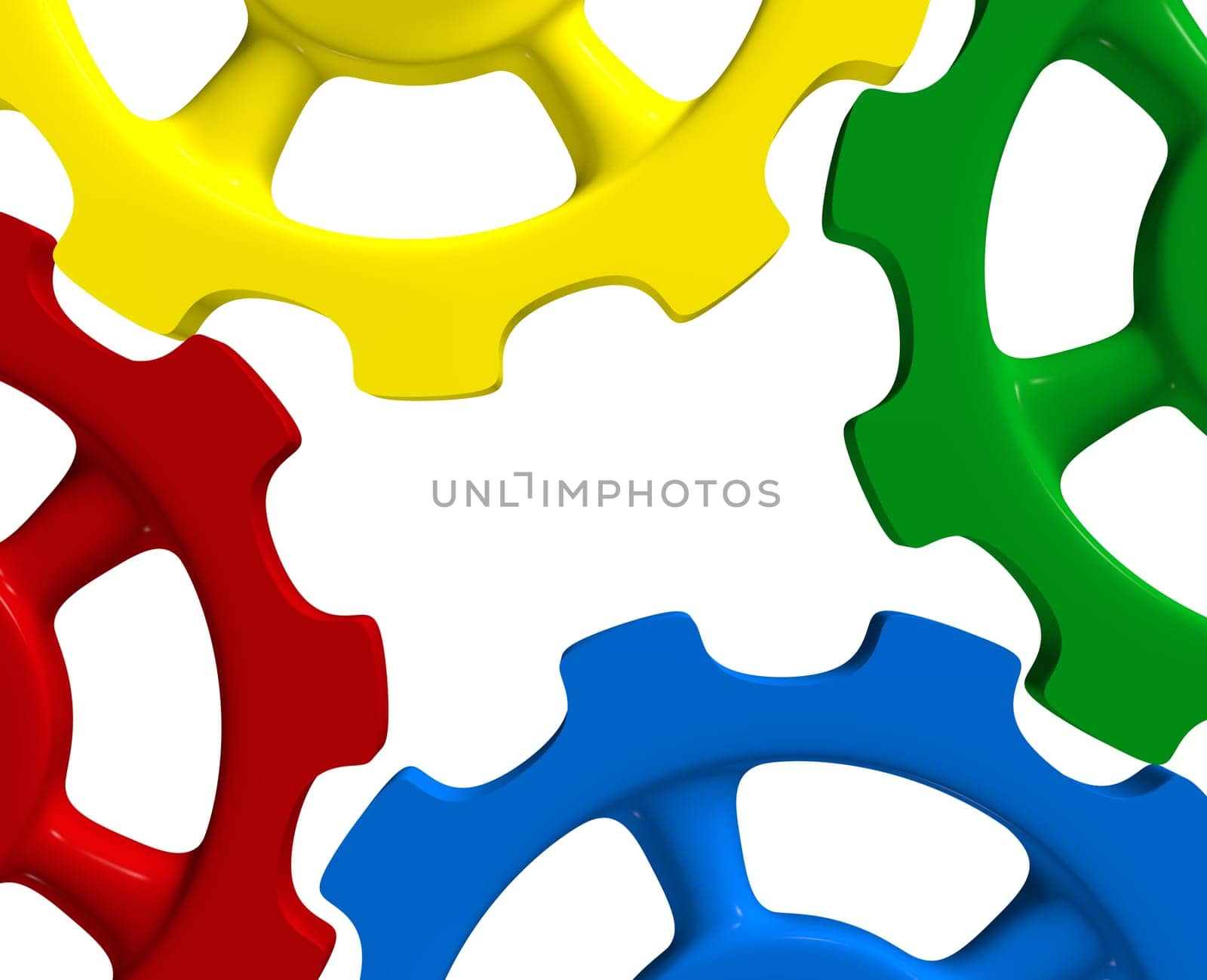 Colorful Gears - Green Red Blue Yellow 5