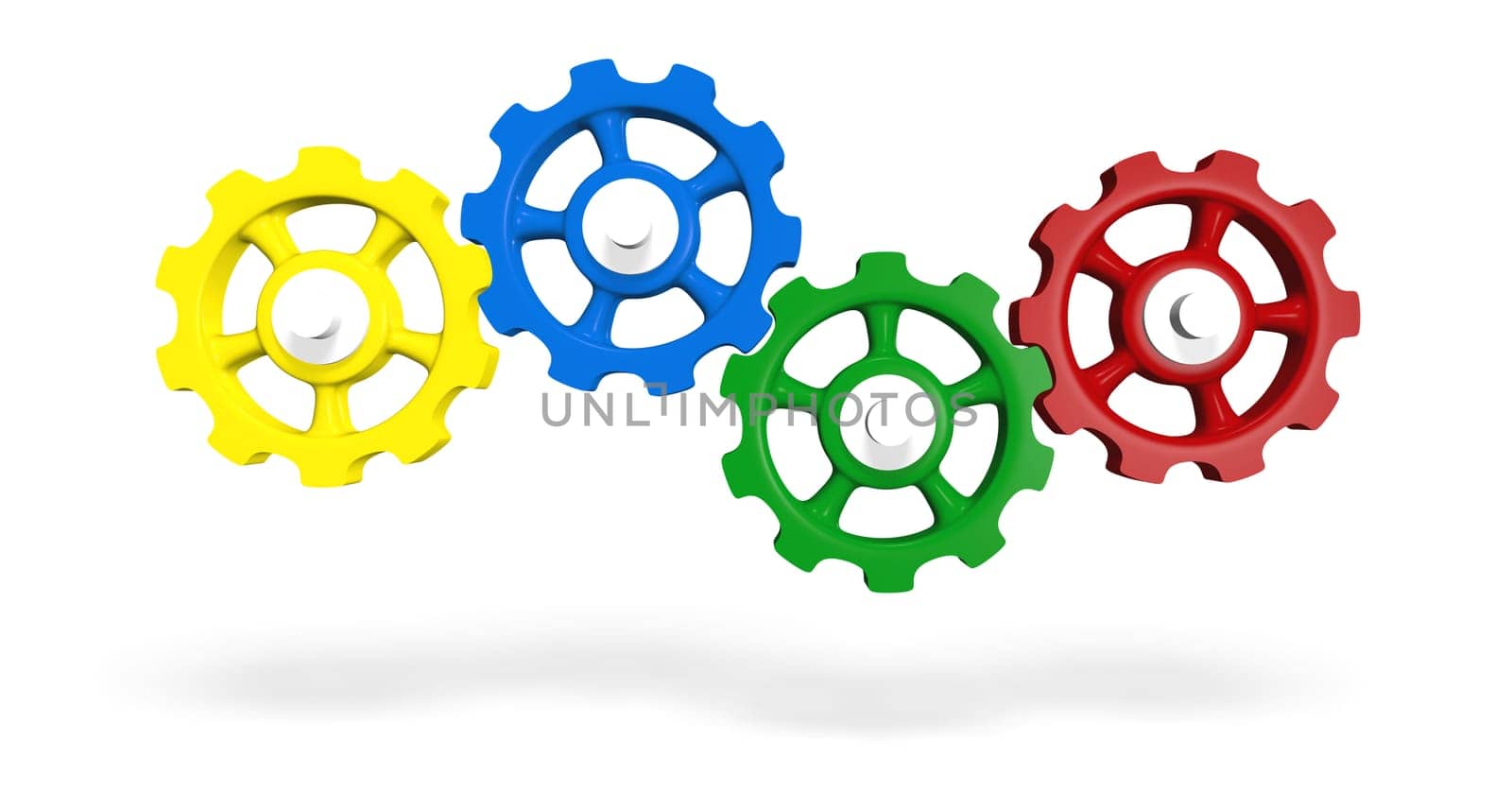 Colorful Gears - Green Red Blue Yellow 6