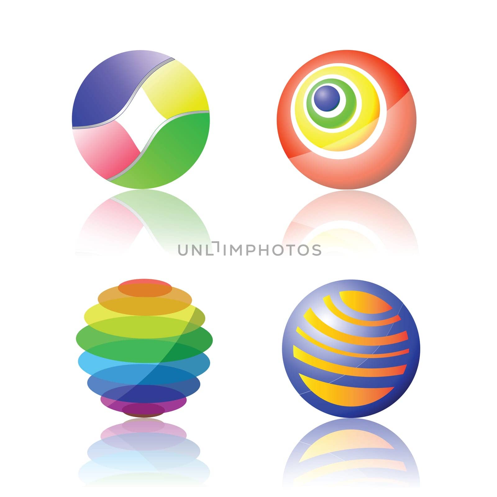 illustration with color spheres for your design