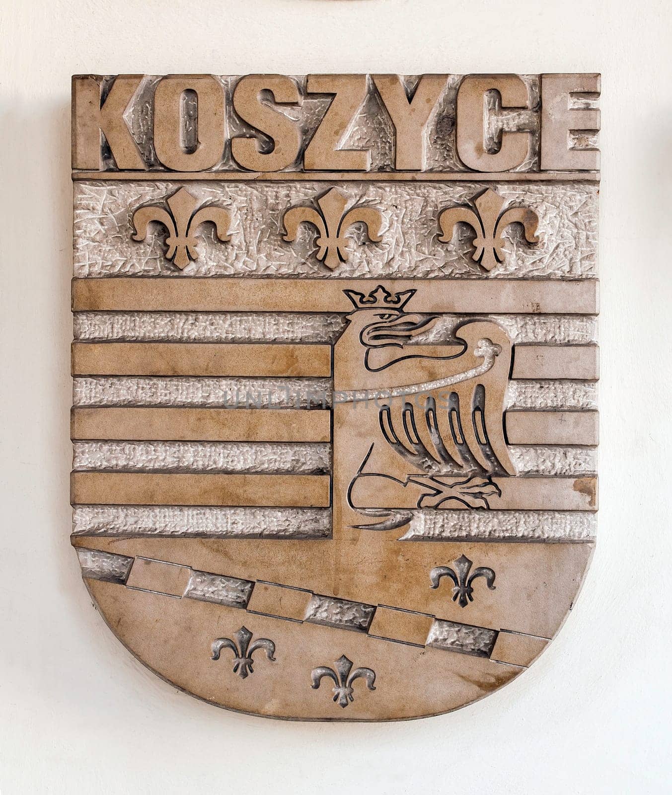 Coat of arms, city of Koszyce, Slovakia.