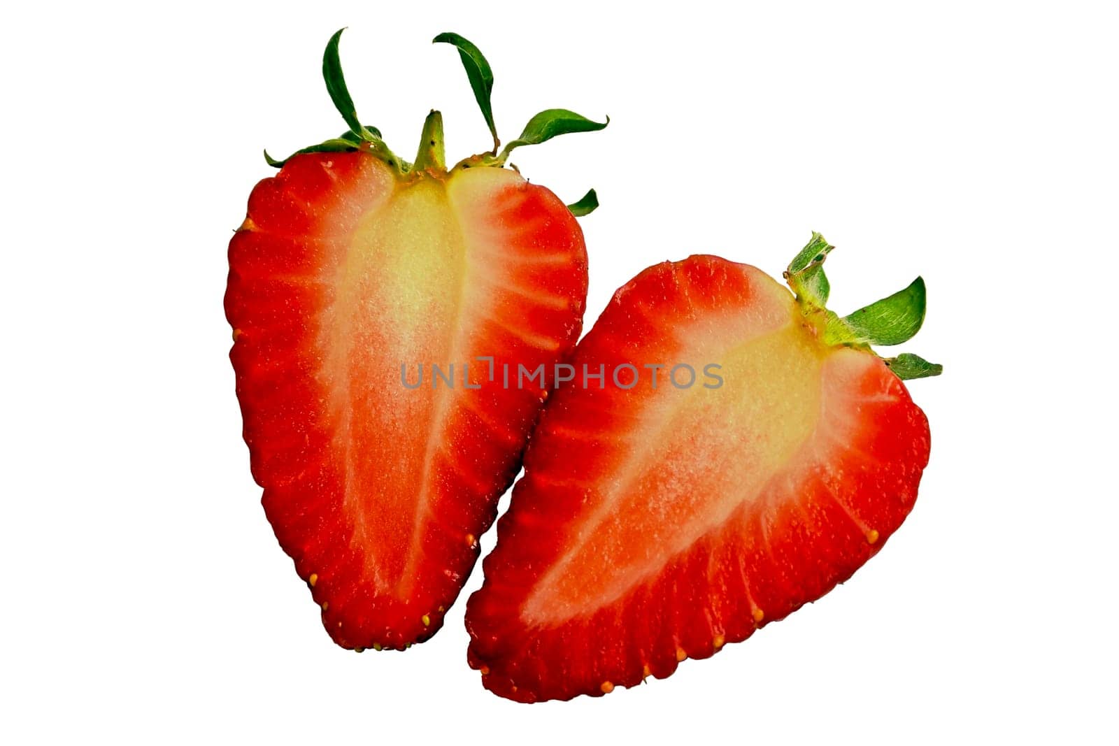 Strawberry with a white background