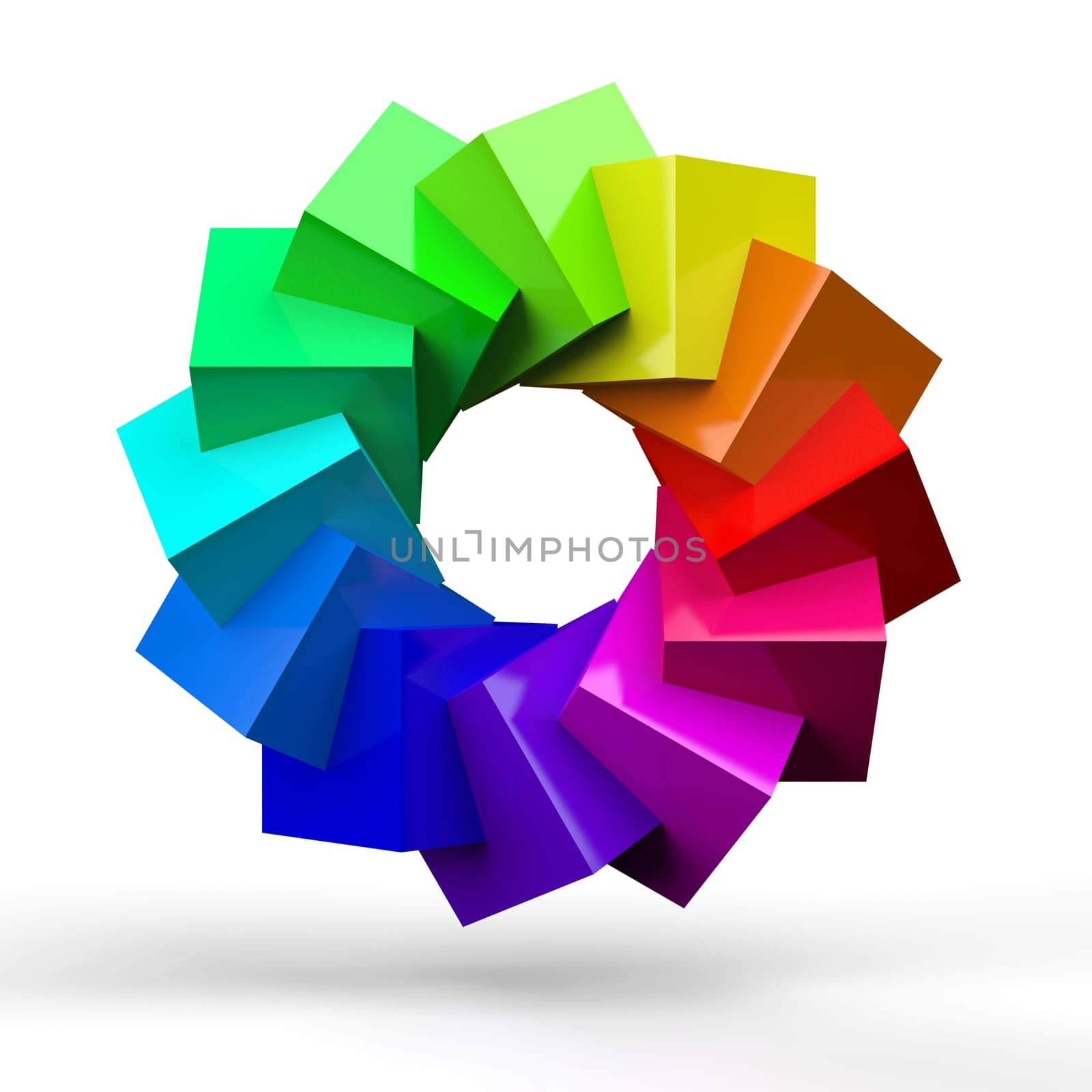 3D Cube Color Wheel 4