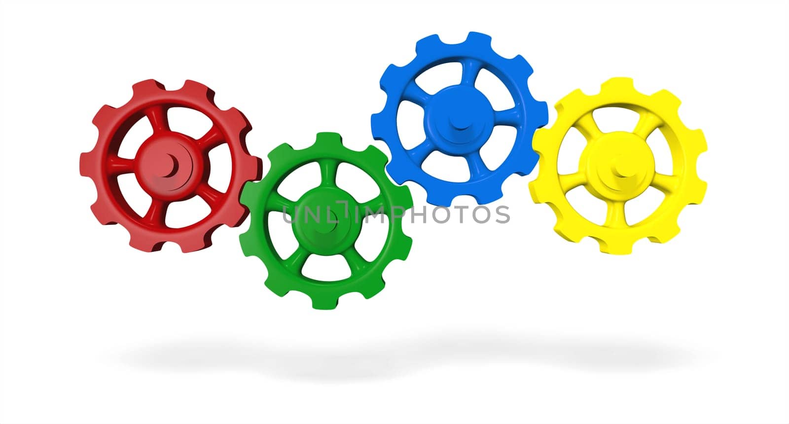 Colorful Gears - Green Red Blue Yellow 7