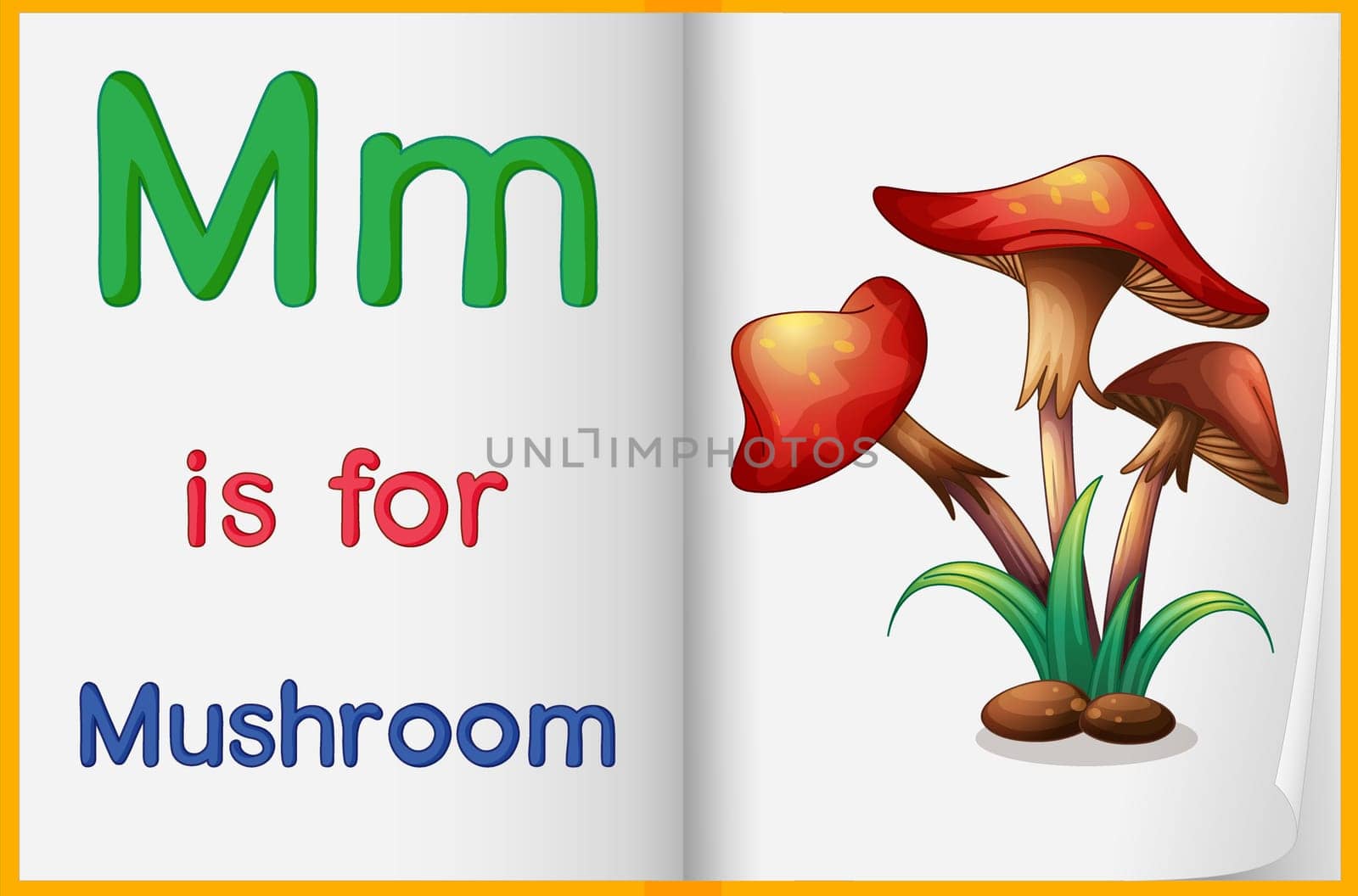 Worksheet teaching a letter and word with picture