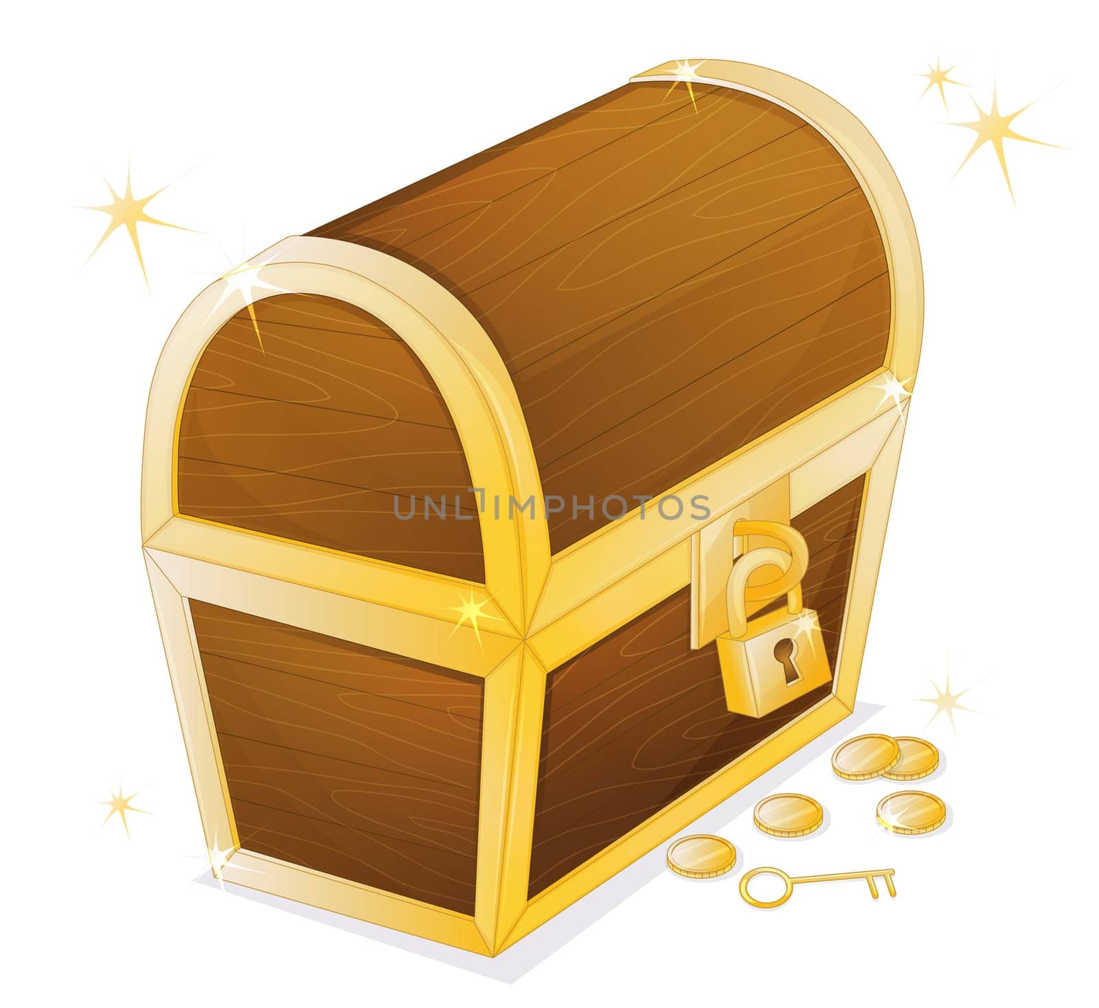 illustration of a jewellery box on a white background
