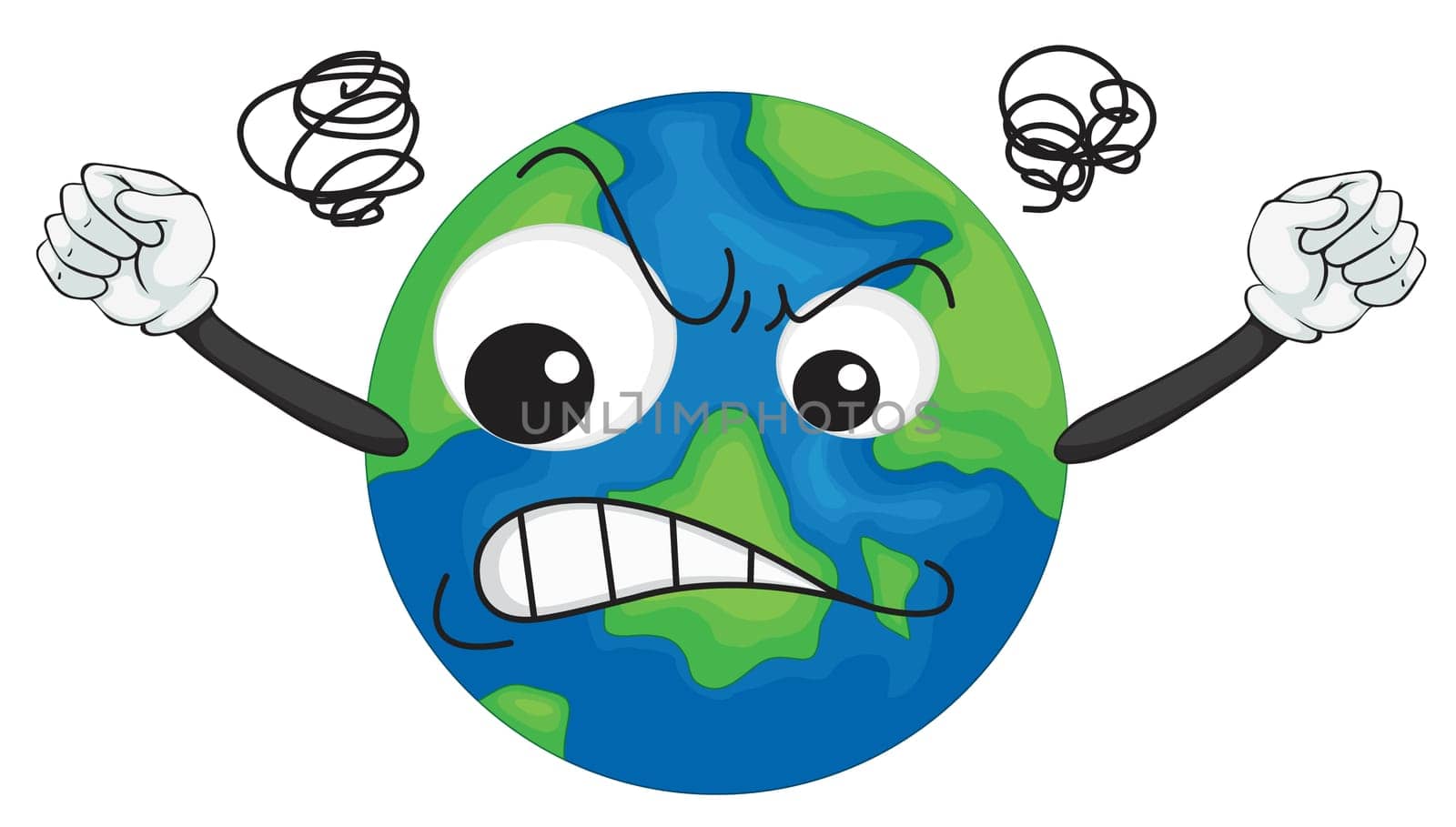 illustration of the planet earth on a white background