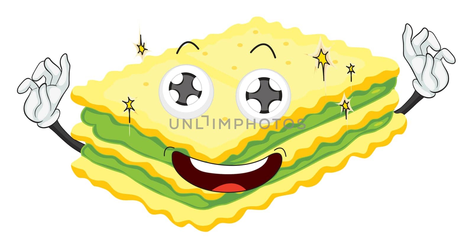 illustration of a sandwich on a white background