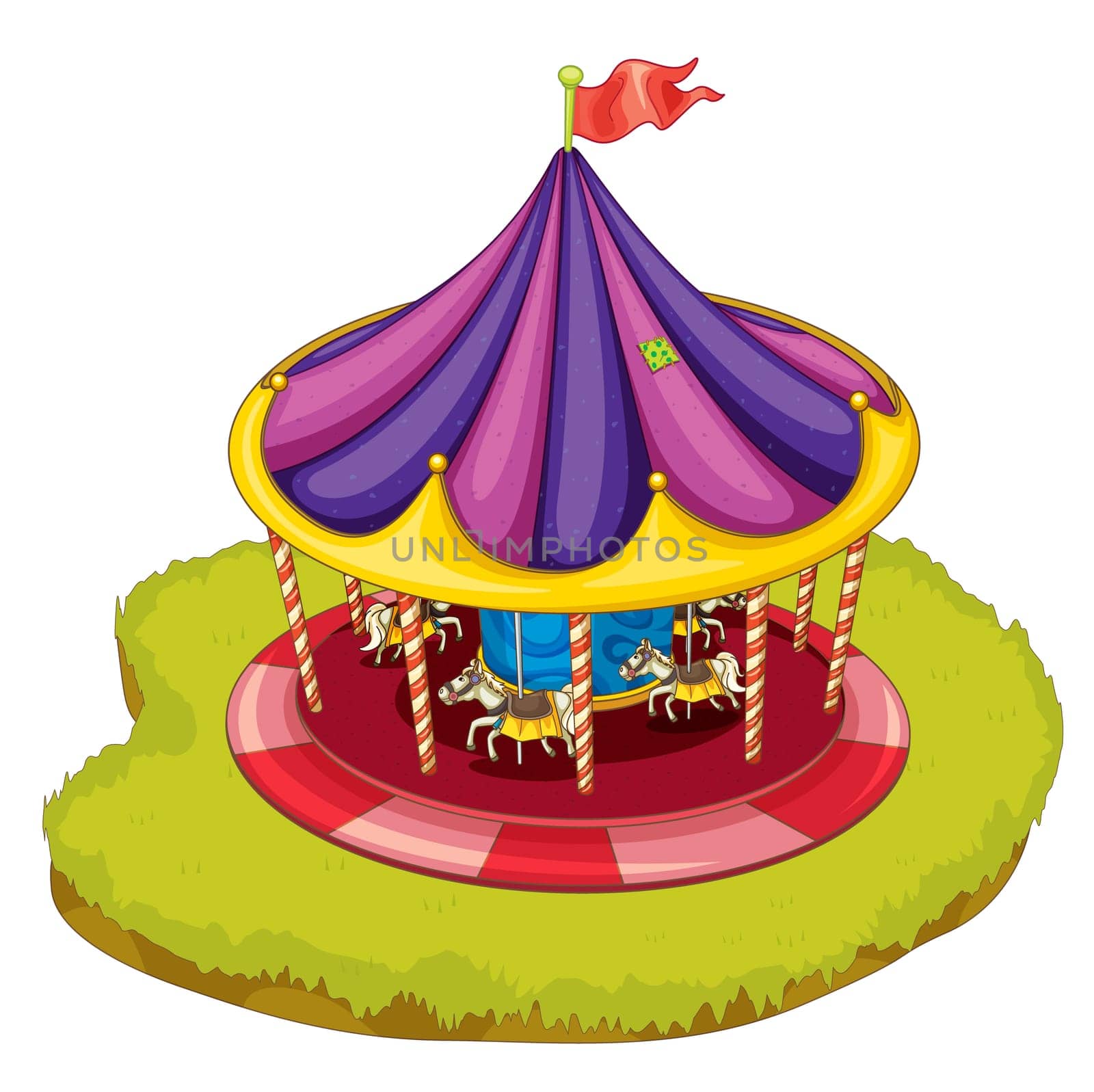 illustration of a carnival ride