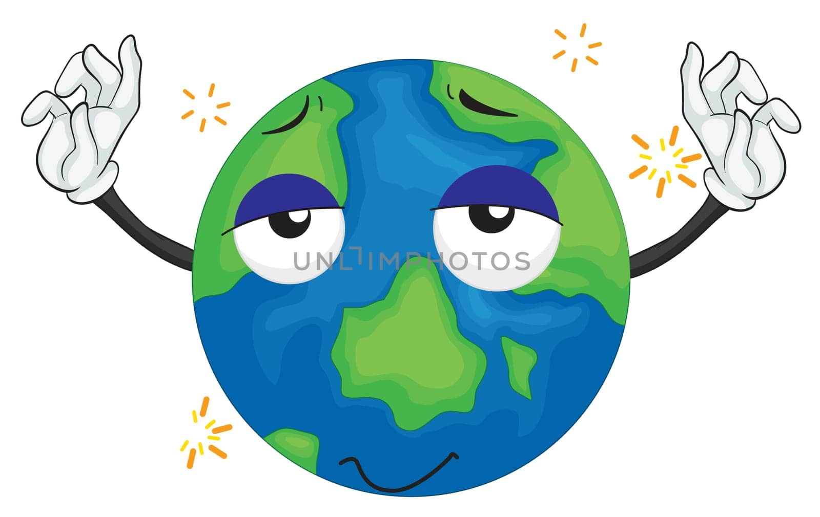 illustration of earth planet on a white background