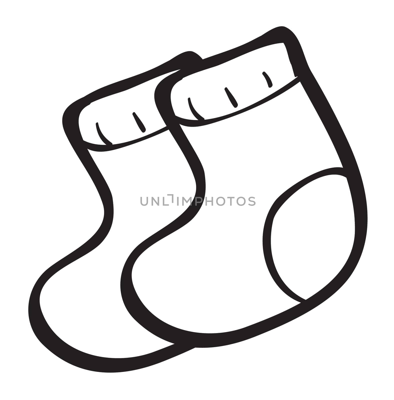 illustration of a socks on a white background