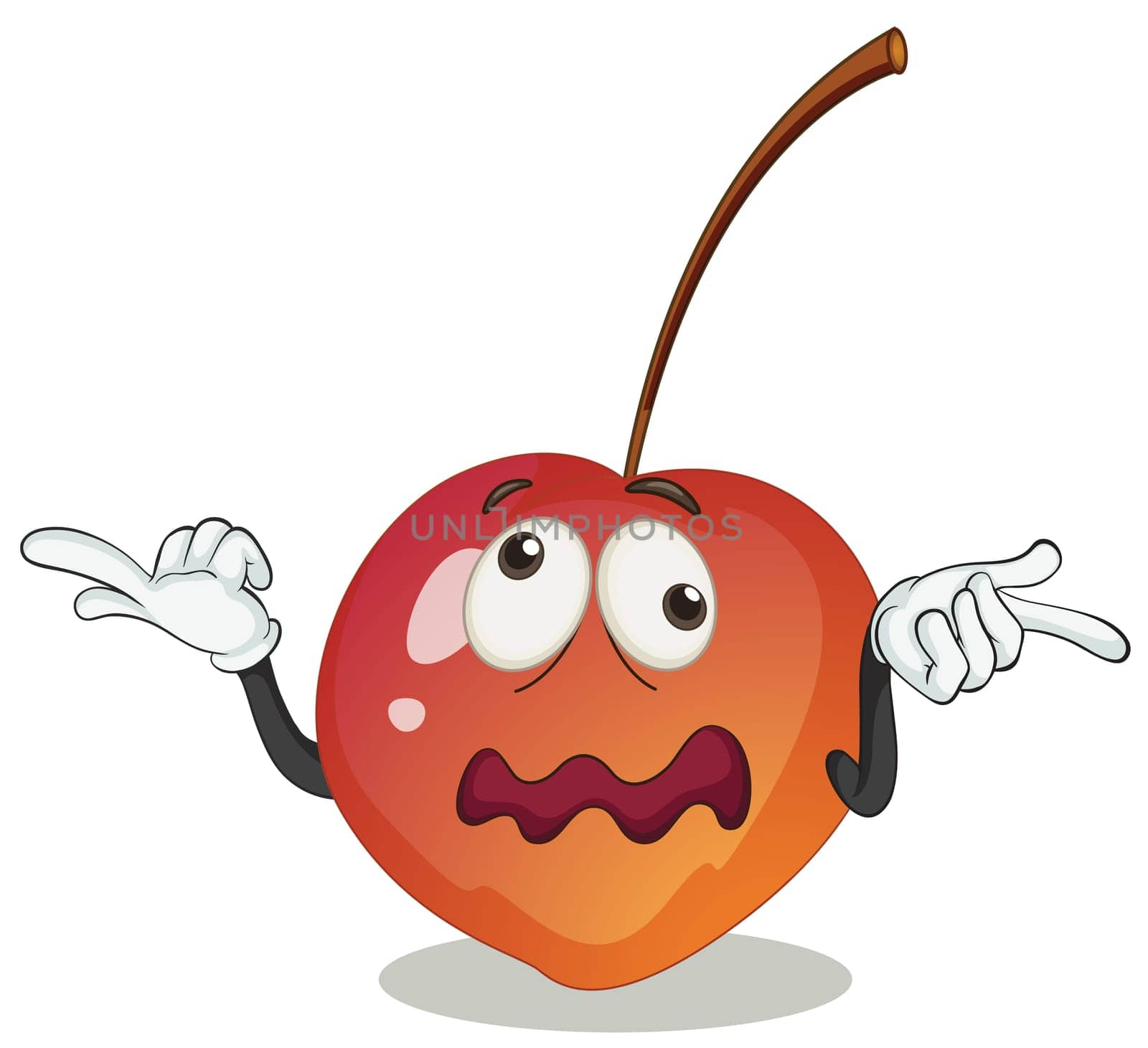 illustration of a cherry on a white background