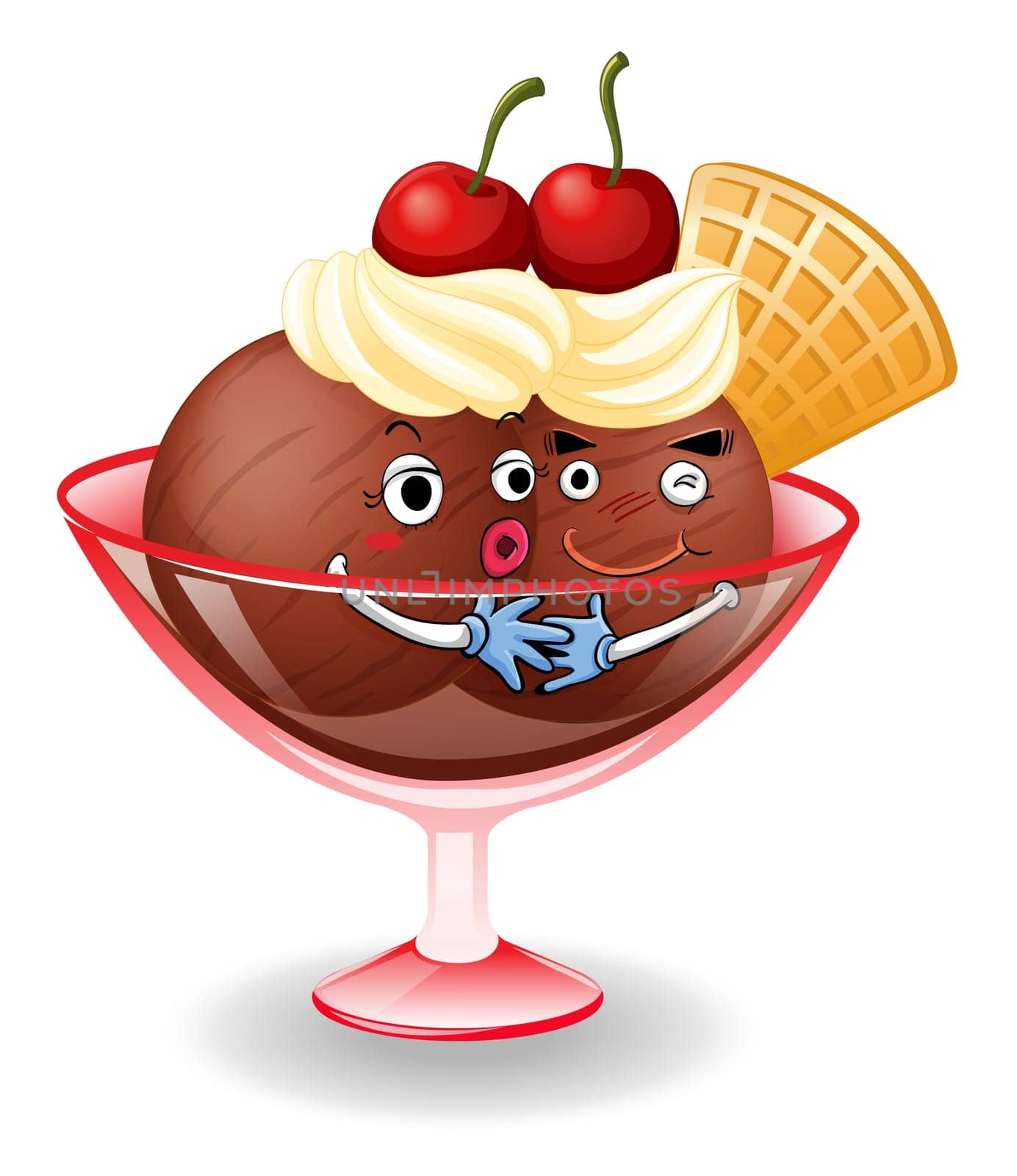 illustration of a Icecream on a white background