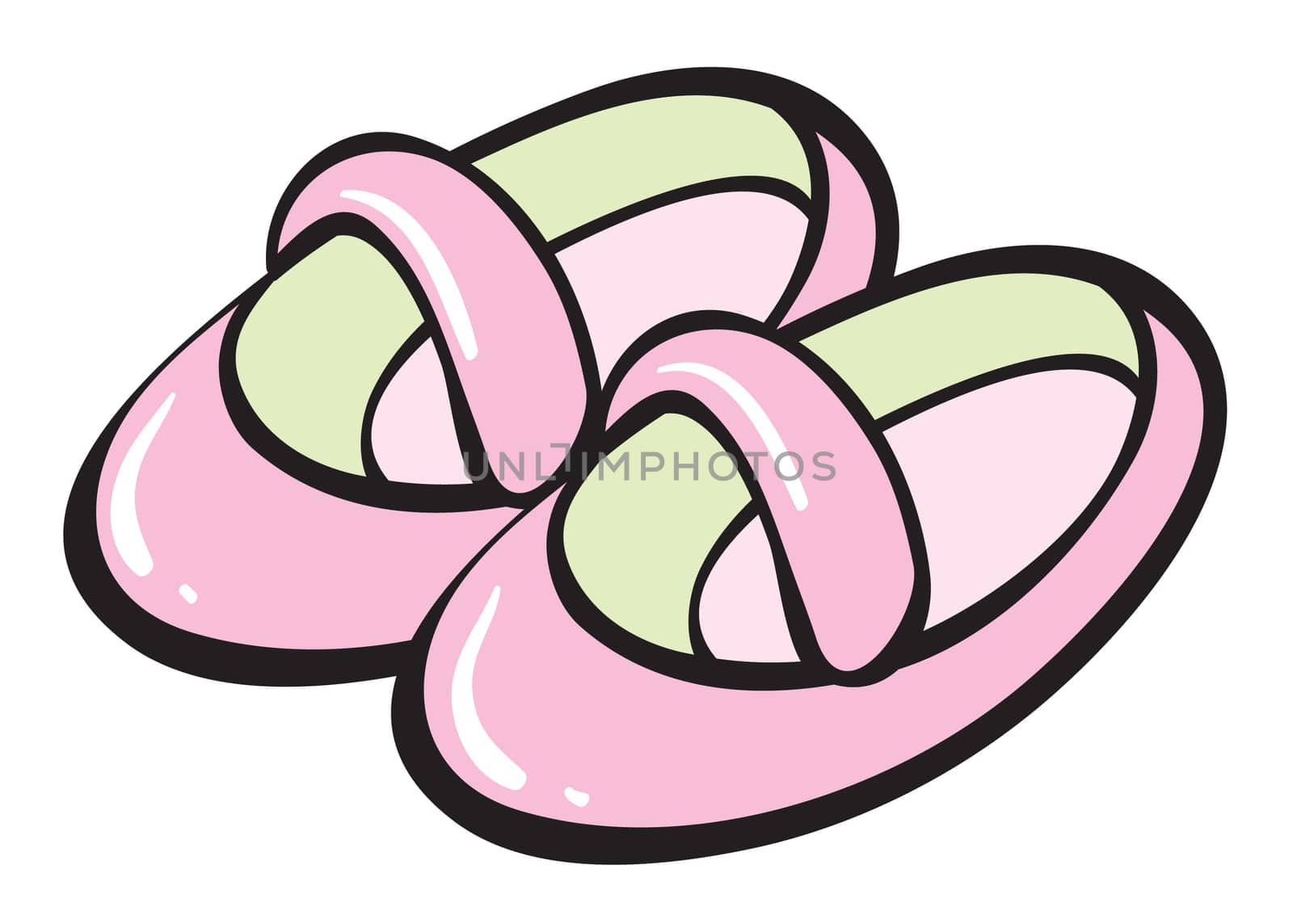 illustration of a pink shoe on a white background