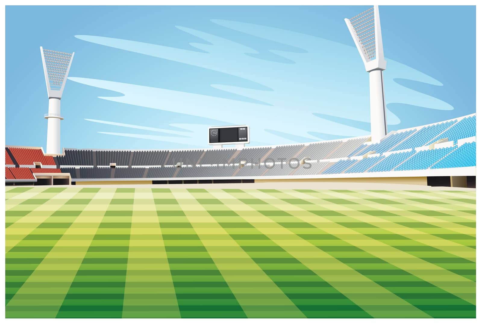 Illustration of an empty stadium