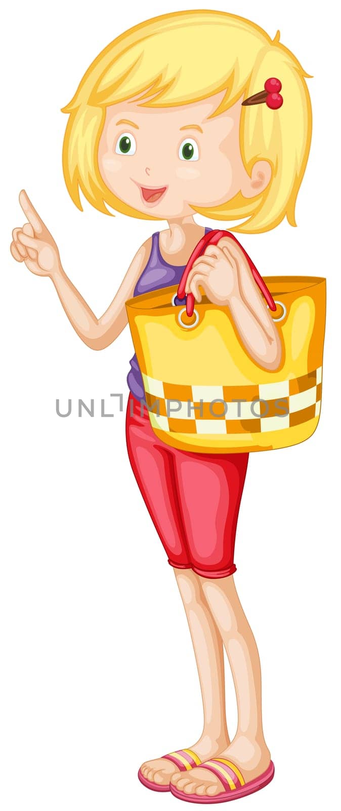 illustration of a girl on a white background