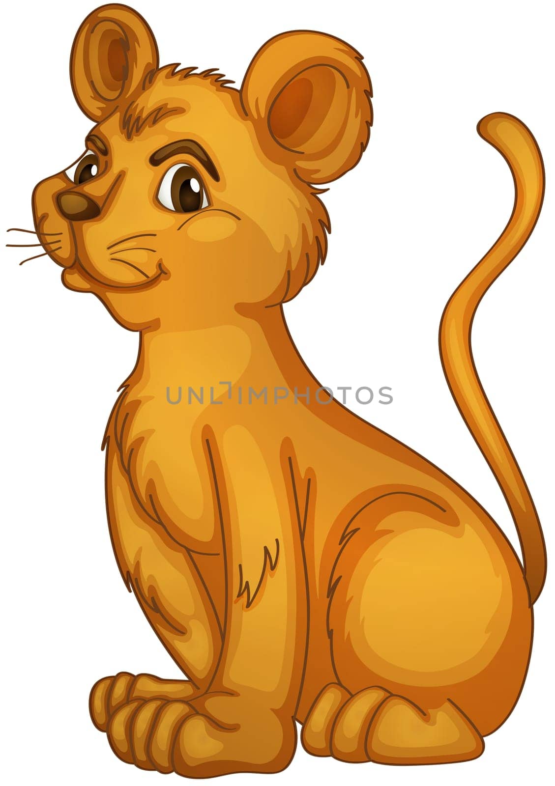 illustration of a cub on a white background