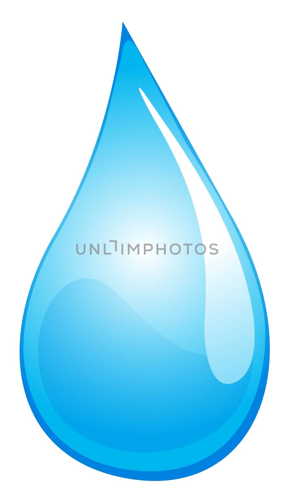 Illustration of a drop of water