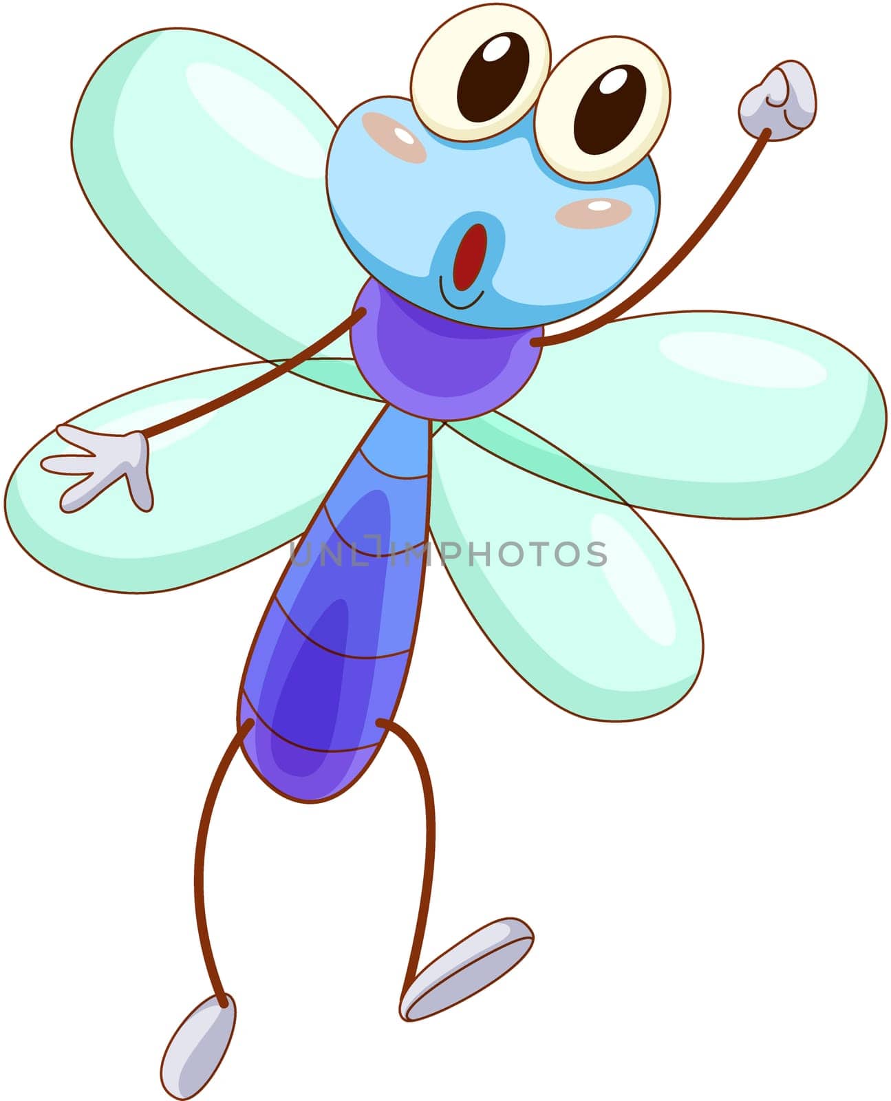 illustration of a cute fly