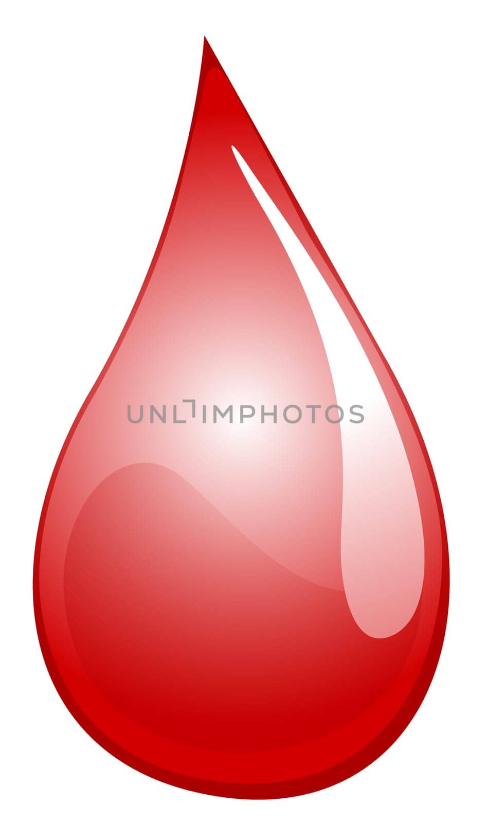 Illustration of a drop of blood