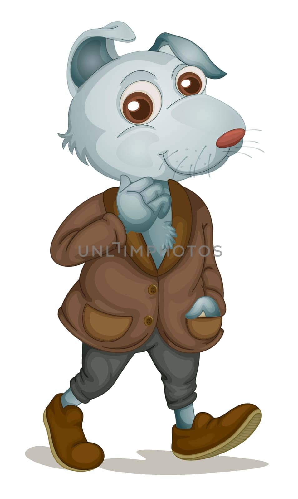 illustration of a dog in a suit